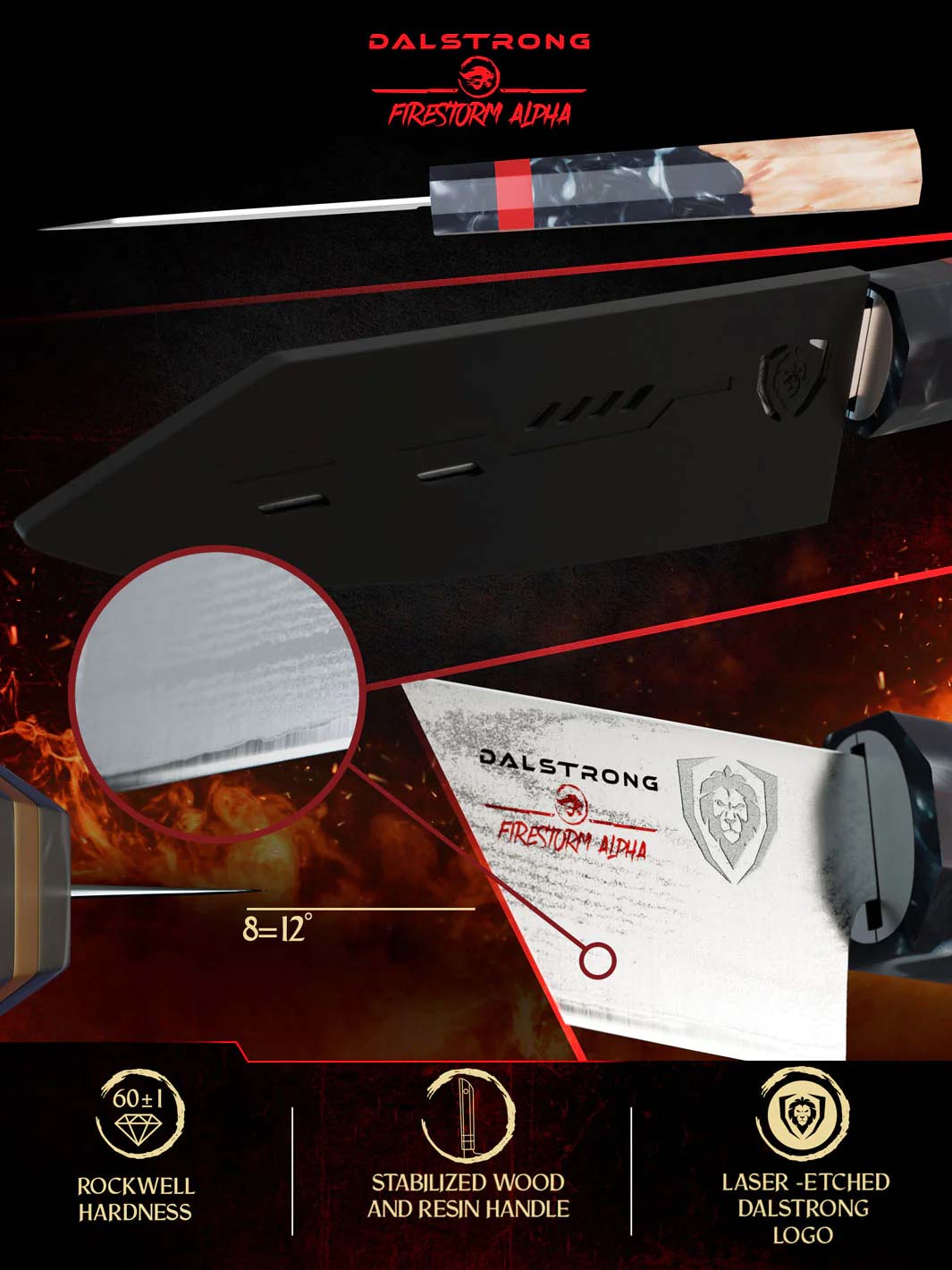 Premium Dalstrong Firestorm Alpha Series 3.75