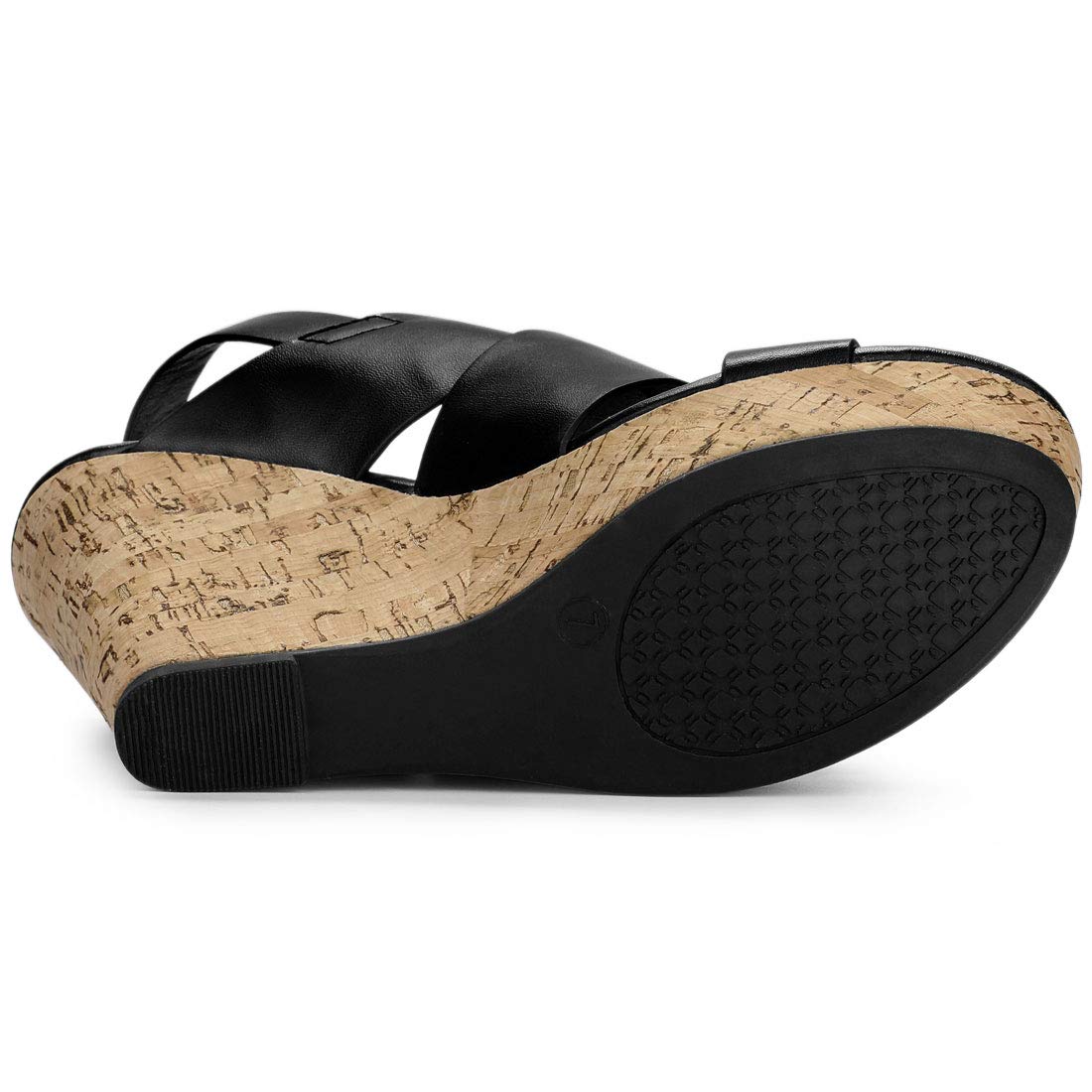 Allegra K Women's Wood Wedge Sandals with Platform - Comfortable Summer Casual Shoes for Beach, Vacation & Outdoor Walking