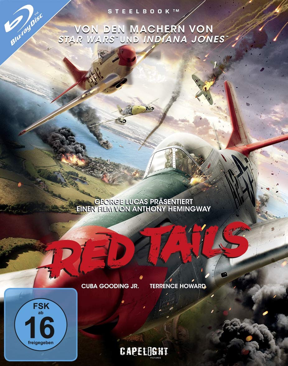 Red Tails Blu-ray SteelBook Limited Edition - WWII Fighter Pilot Movie Collector's Item - Perfect for Movie Nights & Military History Enthusiasts