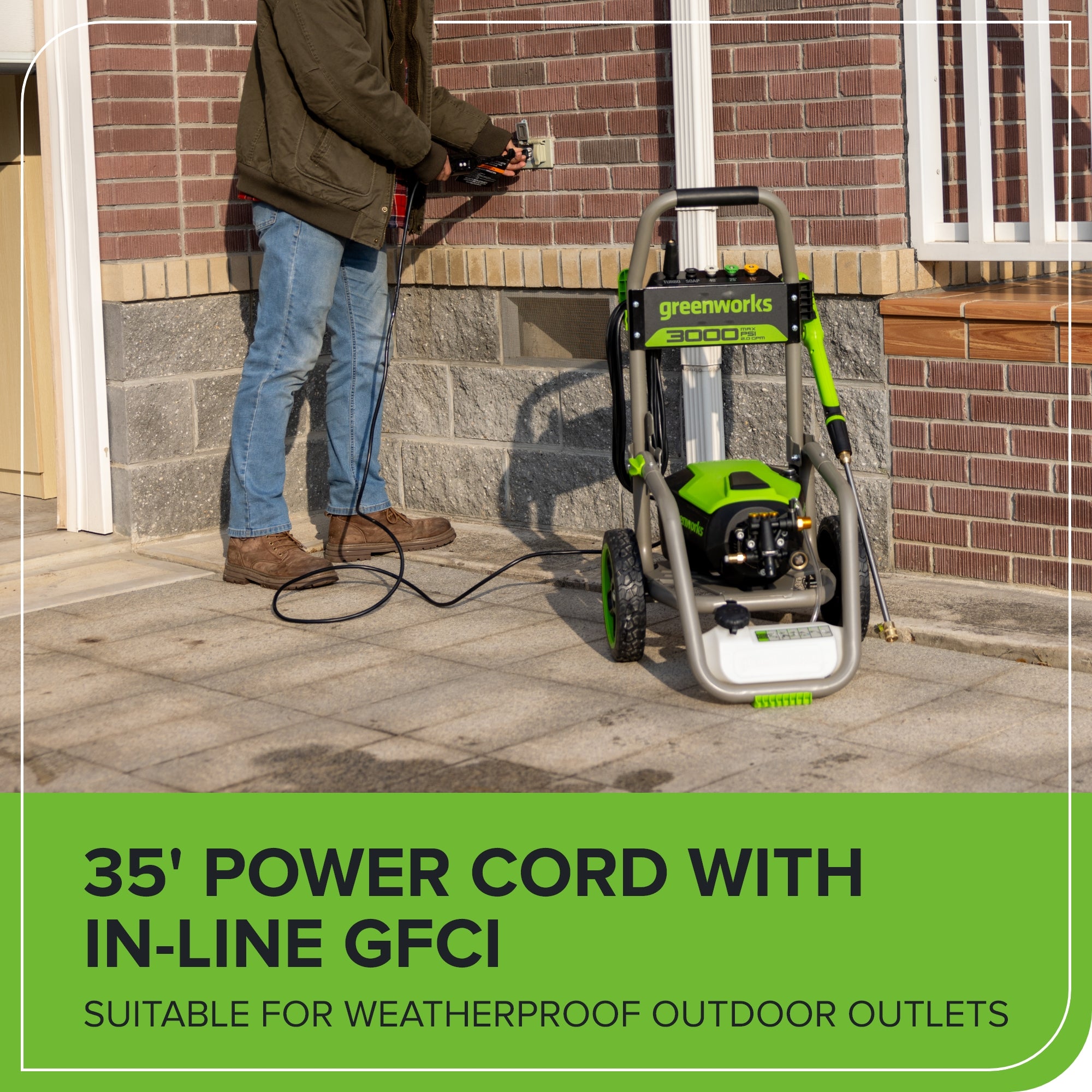 3000 PSI 2.0 GPM Electric Pressure Washer - Cold Water Power Cleaner for Home & Driveway Cleaning (2nd Generation) - Perfect for Washing Cars, Decks, Patios and Outdoor Surfaces