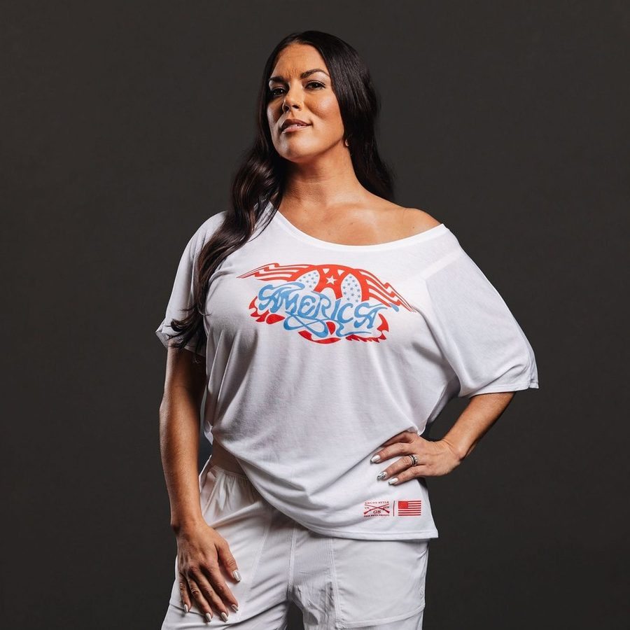 Women's AeroAmerica Slouchy Fit T-Shirt - Soft Relaxed Oversized Tee for Casual Wear | White Cotton Shirt for Everyday Outfits & Lounge Comfort