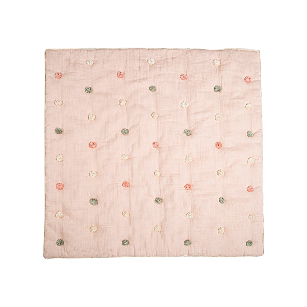 Soft Crane Baby Parker Pom Pom Blanket - Cozy Knit Throw for Newborns, Infants & Toddlers - Perfect for Nursery, Stroller & Photo Shoots