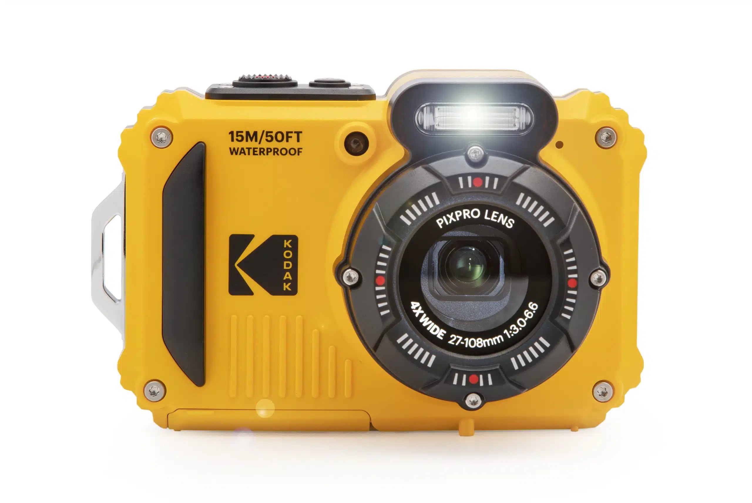 Kodak PIXPRO WPZ2 16MP Waterproof Digital Camera with 4x Zoom - Yellow | Underwater Photography, Beach Vacations & Outdoor Adventures