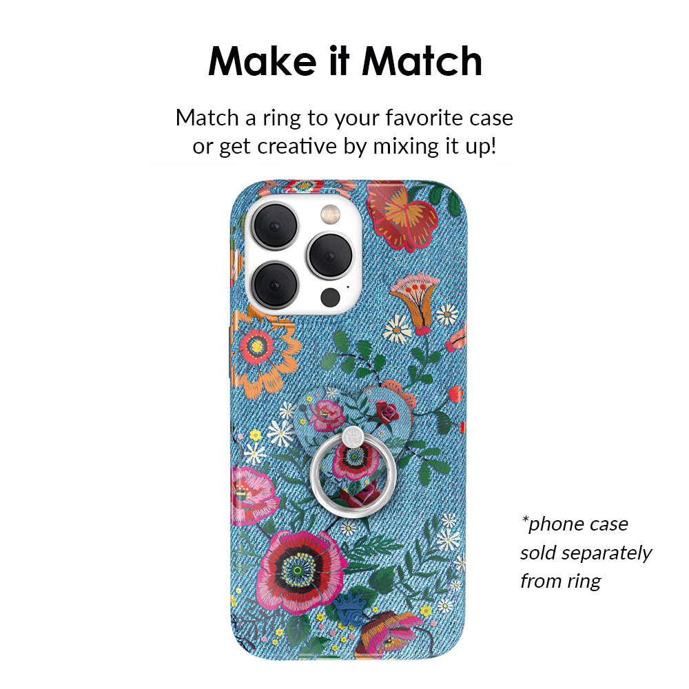 Floral Phone Ring Holder - Non-Slip Grip for Smartphones - Perfect for Selfies, Videos & Hands-Free Use at Home, Office & Travel