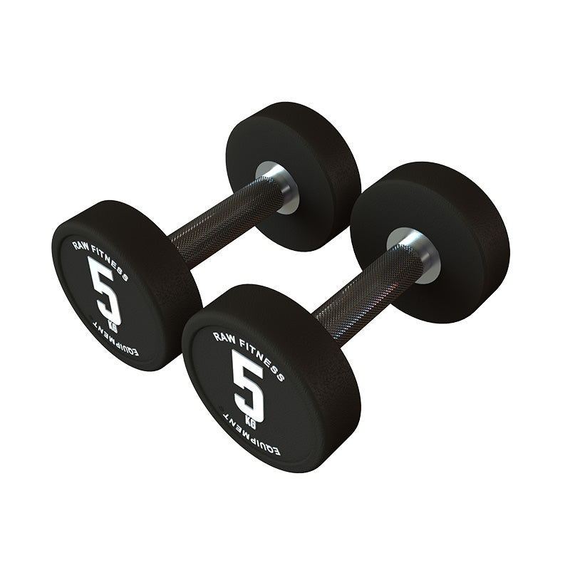 5KG Dumbbell Set - Round Rubber Coated Free Weights for Home Gym, Strength Training & Fitness Workouts - Perfect for Beginners & Professionals