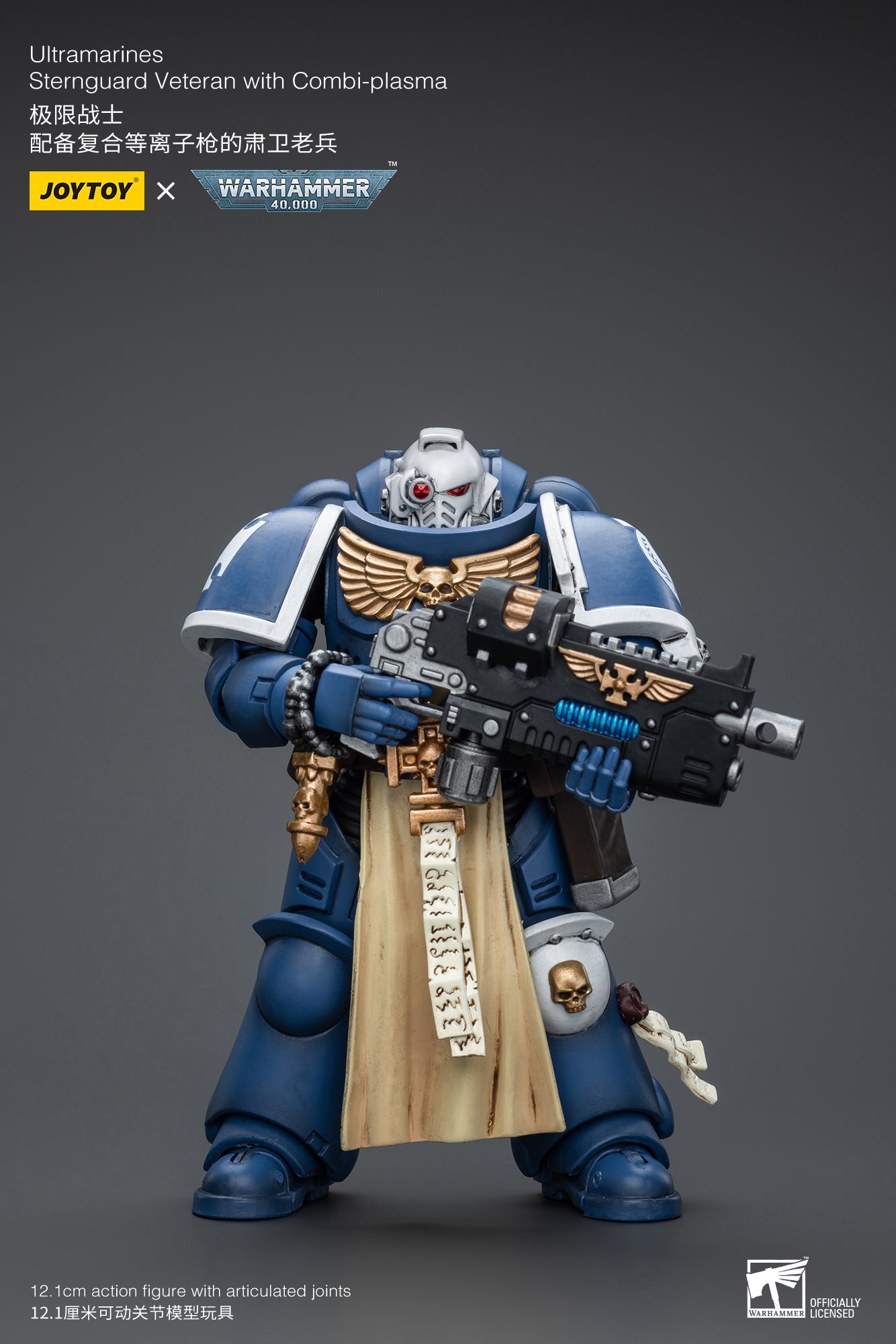 1/18 JOYTOY Warhammer 40K Ultramarines Sternguard Veteran Action Figure - Collectible Miniature for Tabletop Gaming & Display