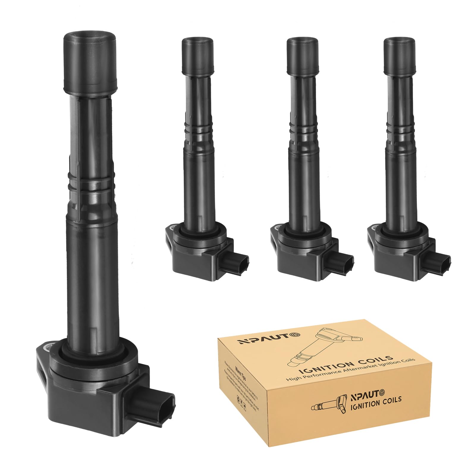 High Performance Ignition Coil Pack Replacement for 2008-2015 Honda Accord 2.4L, CR-V, Civic Si, Crosstour & Acura ILX 2.4L - Compatible with UF602 C1662 Codes (Set of 4) - Improves Engine Power, Fuel Efficiency & Smooth Acceleration