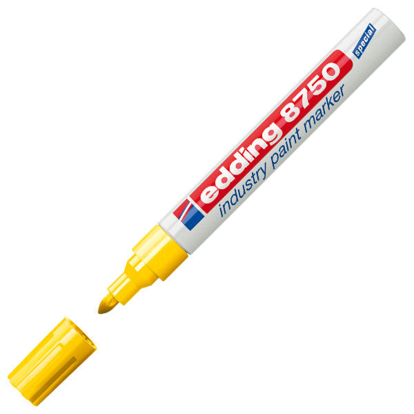 edding 8750 Industrial Paint Marker Bullet Tip - Permanent, Oil-Based Paint Pen for Metal, Plastic, Glass - Ideal for Labeling, Signage & DIY Projects