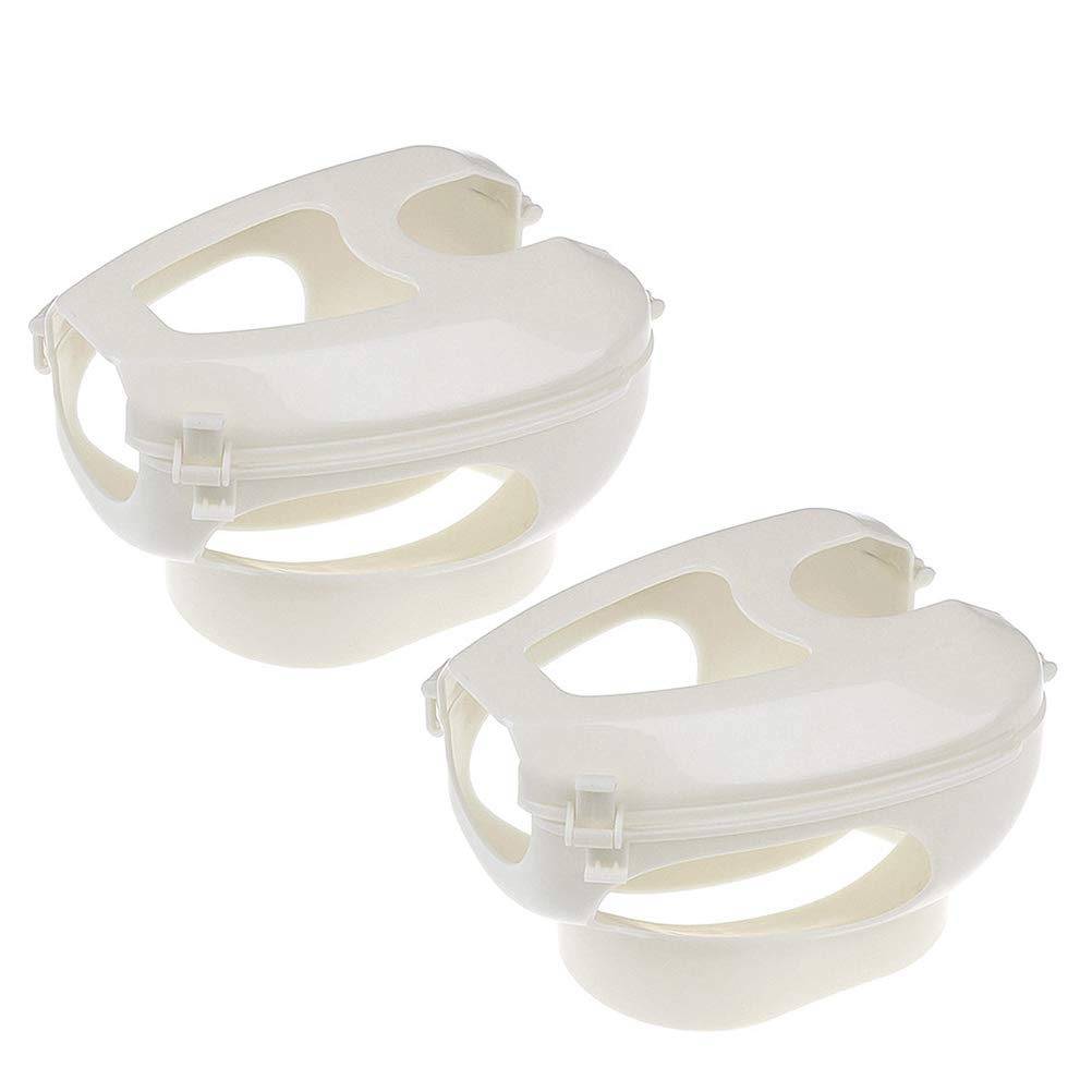 2pcs White Pigeon Feeding Holder - Practical Hollow-Out Bird Supplies for Pigeons & Pet Birds | Perfect for Training, Feeding & Bird Care