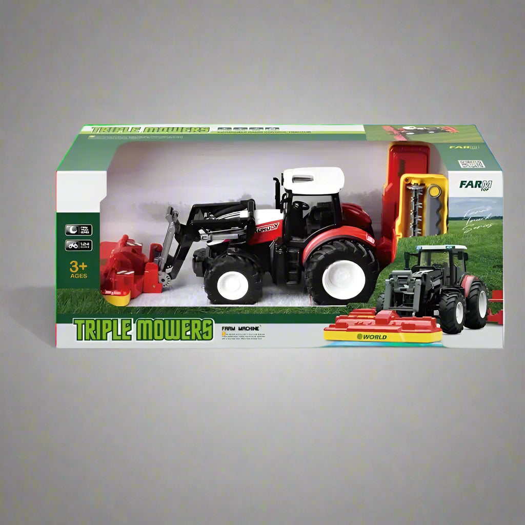1:24 Scale 6 Channel RC Farm Truck Set with Tractor, Loader & Wagon - Durable & Realistic Remote Control Toy for Kids & Adults | Perfect for Farm Play, Collecting & Outdoor Adventures