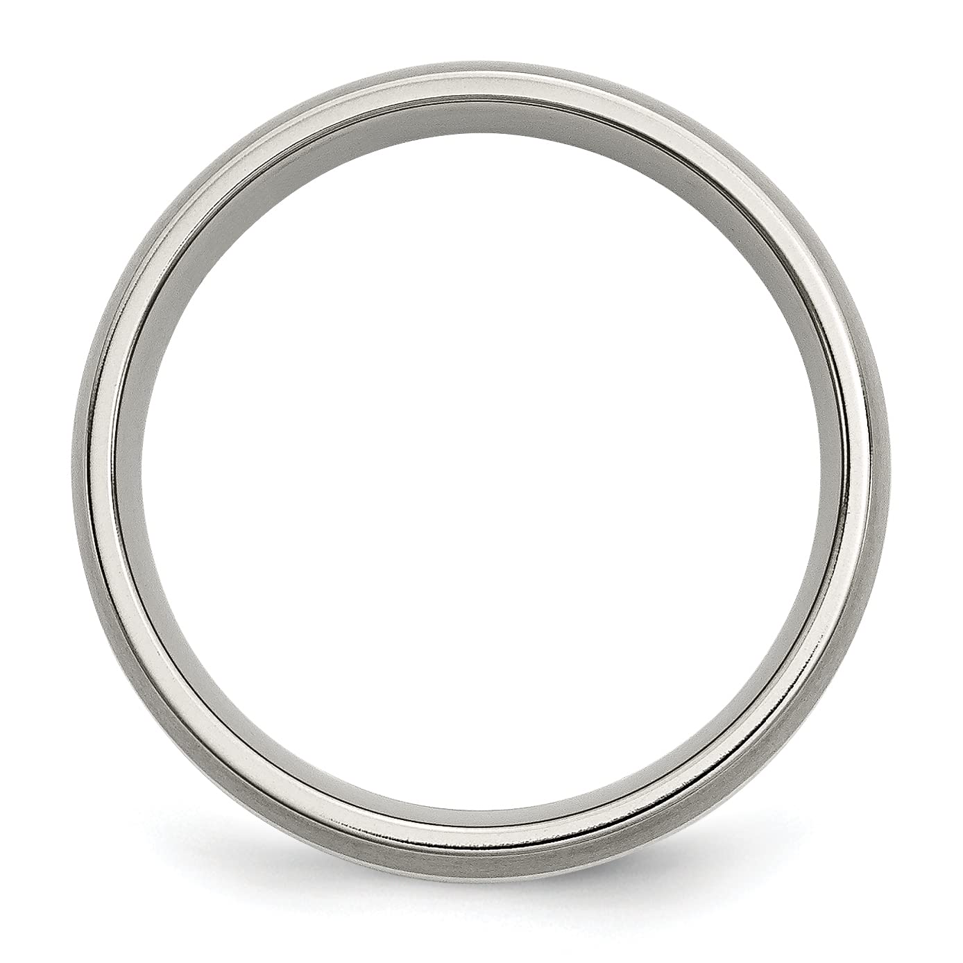 IceCarats Titanium 925 Sterling Silver 6mm Wedding Band Ring for Men & Women - Durable Comfort Fit Wedding Rings for Engagement, Anniversary & Everyday Wear
