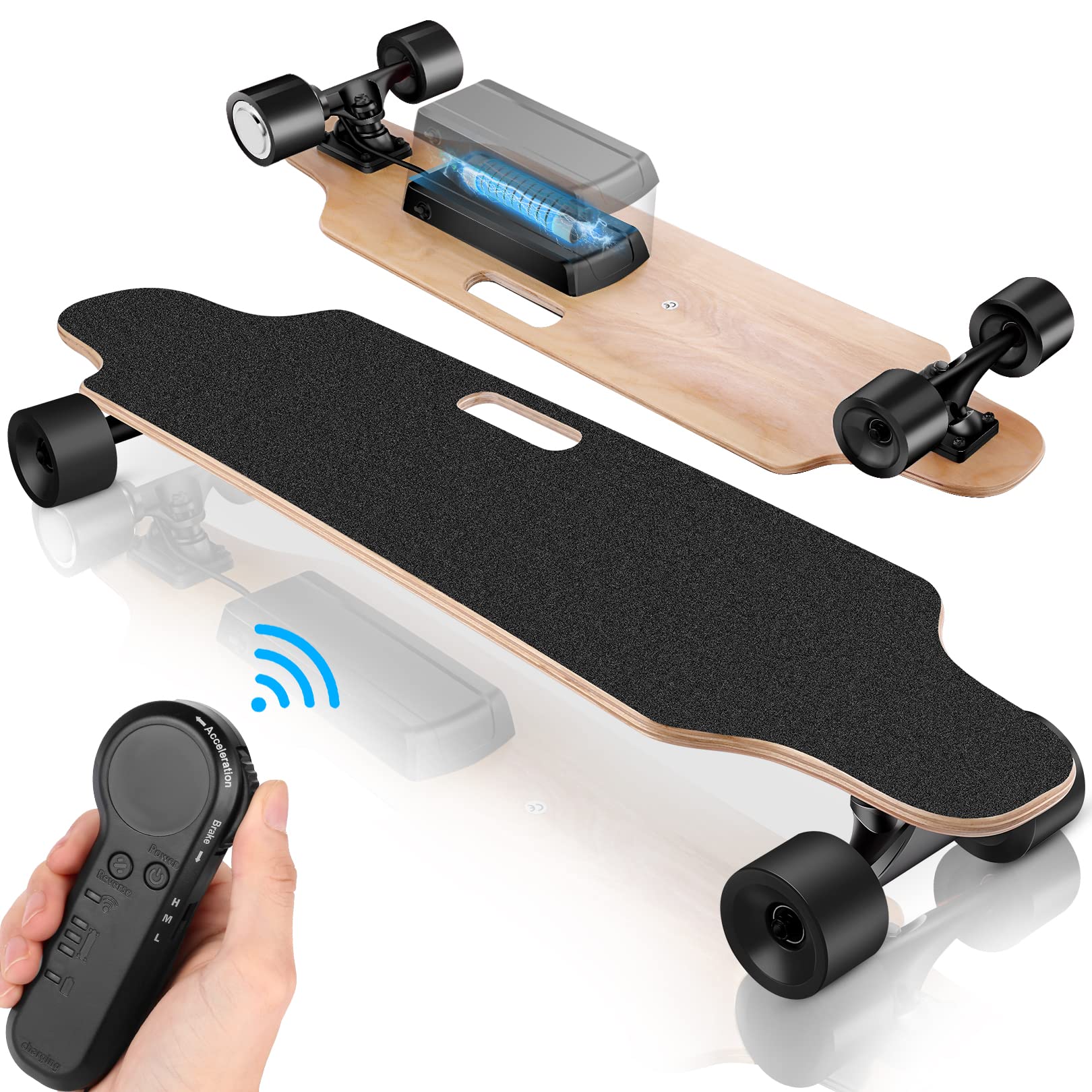 Best Electric Skateboard for Adults & Youths - High-Speed Wireless Remote Longboard for Commuting & Outdoor Fun