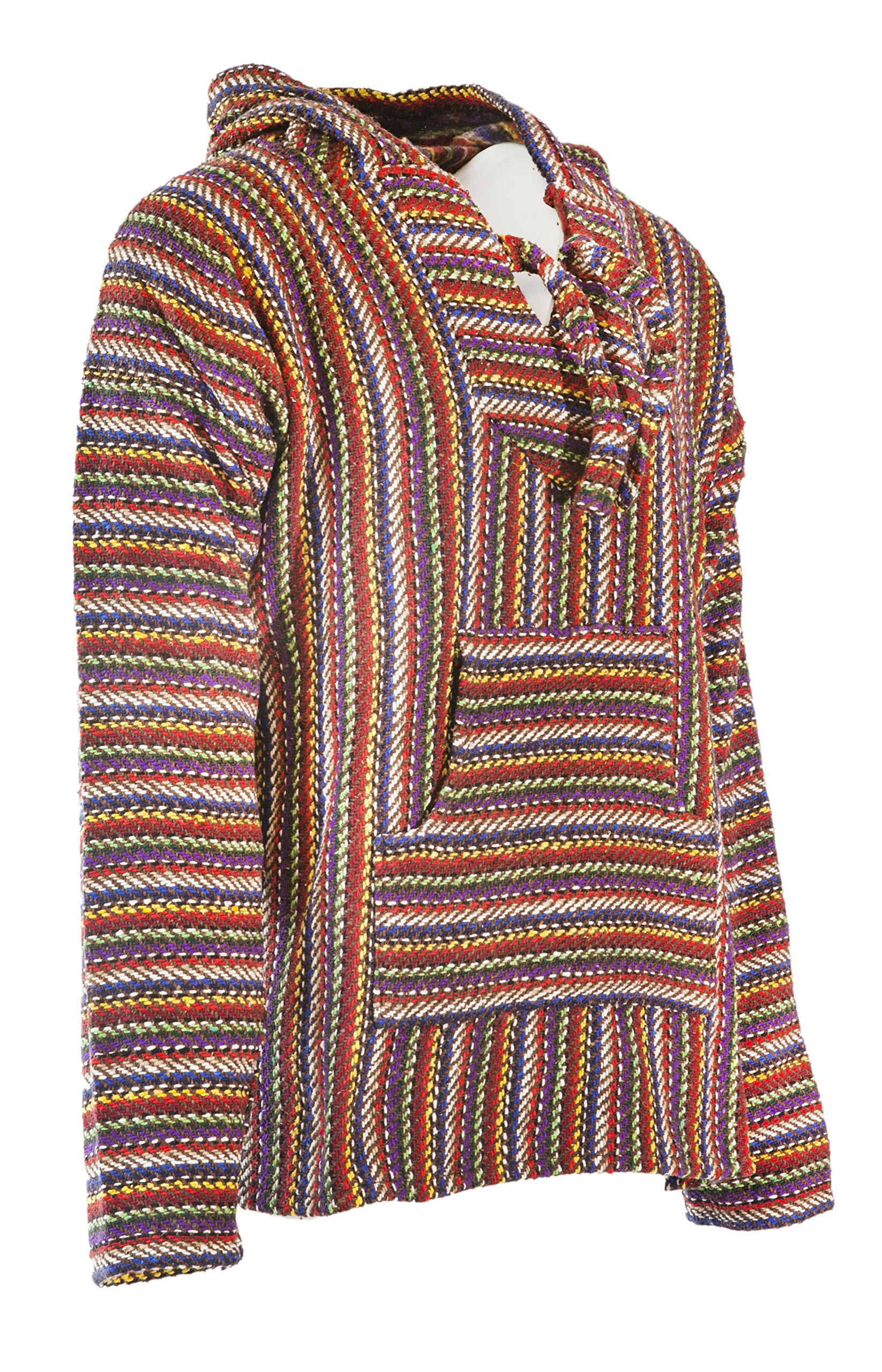 Premium Baja Hoodie Sweatshirt Pullover - Soft Mexican Jerga Poncho for Men & Women | Cozy Loungewear, Beach Cover-Up, Festival Outfit, Casual Streetwear