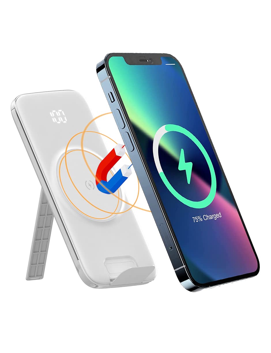 10000mAh Ultra Slim Wireless Portable Charger with Built-in Cable - Fast Charging Power Bank, 6 Outputs & Dual Input External Battery for iPhone, Android Devices | Perfect for Travel, Camping & Emergency Power Backup