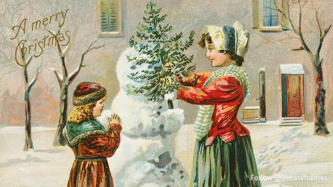 A Merry Christmas (1903) - Vintage Holiday Greeting Card for Collectors & Christmas Decorations | Perfect for Festive Home Decor, Holiday Gifts & Antique Enthusiasts