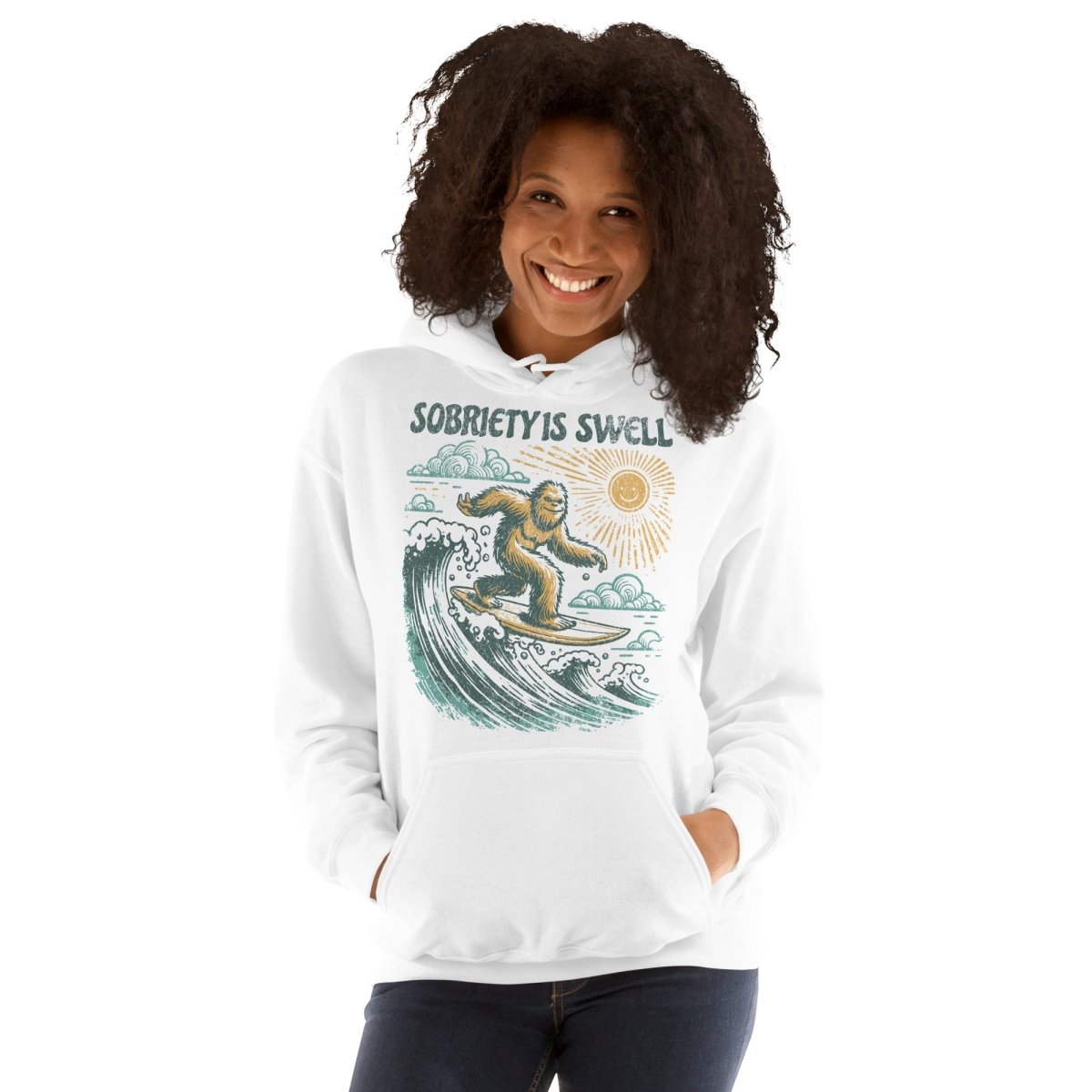 Sobriety is Swell Unisex Hoodie - Comfortable Cotton Pullover Sweatshirt for Men & Women - Perfect for Sober Living, Recovery Support & Casual Wear