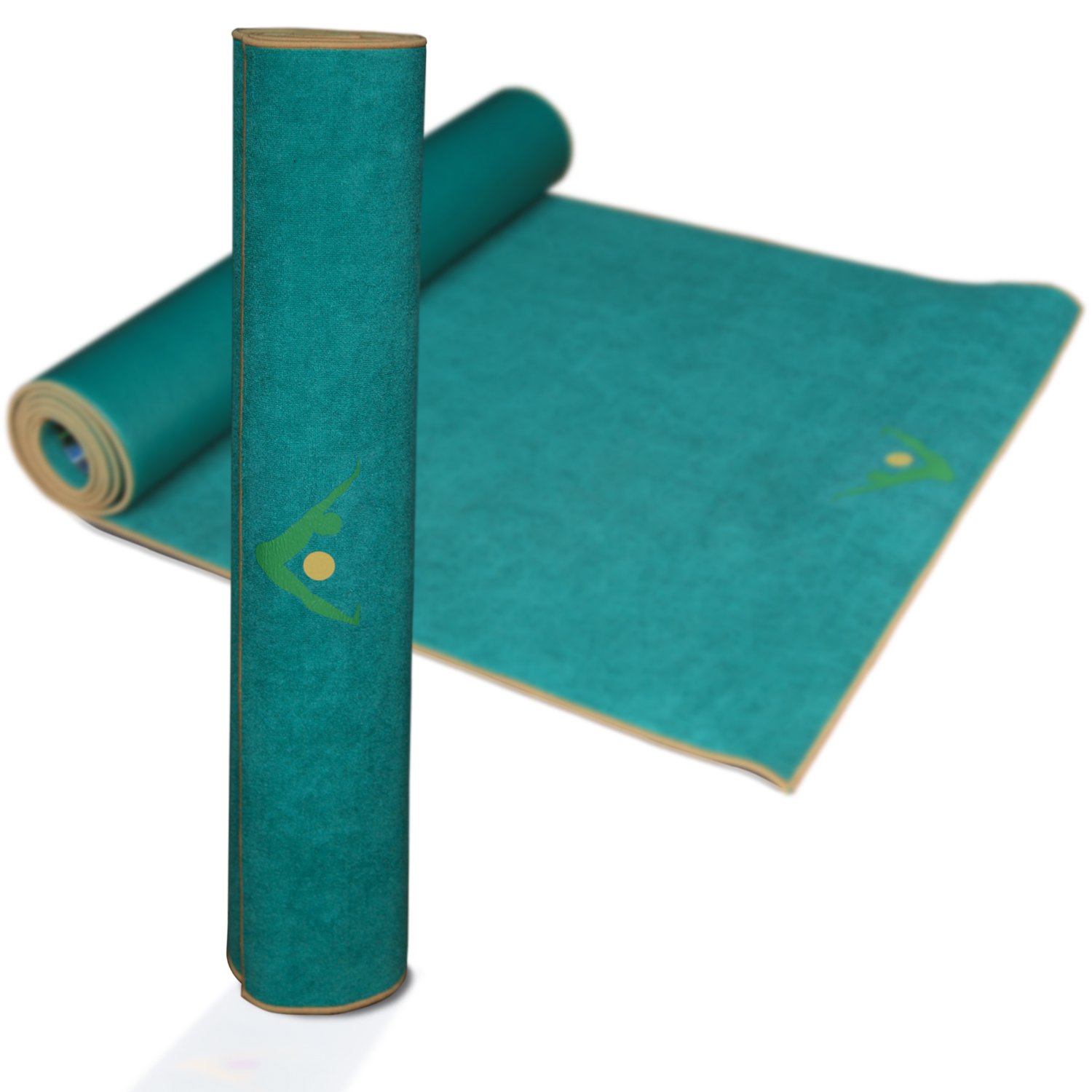 AURORAE Synergy 2-in-1 Hot Yoga Mat with Non-Slip Microfiber Towel - No Slipping, No Bunching, Odor-Resistant - Machine Washable - Perfect for Bikram Yoga, Power Yoga & Hot Yoga Classes