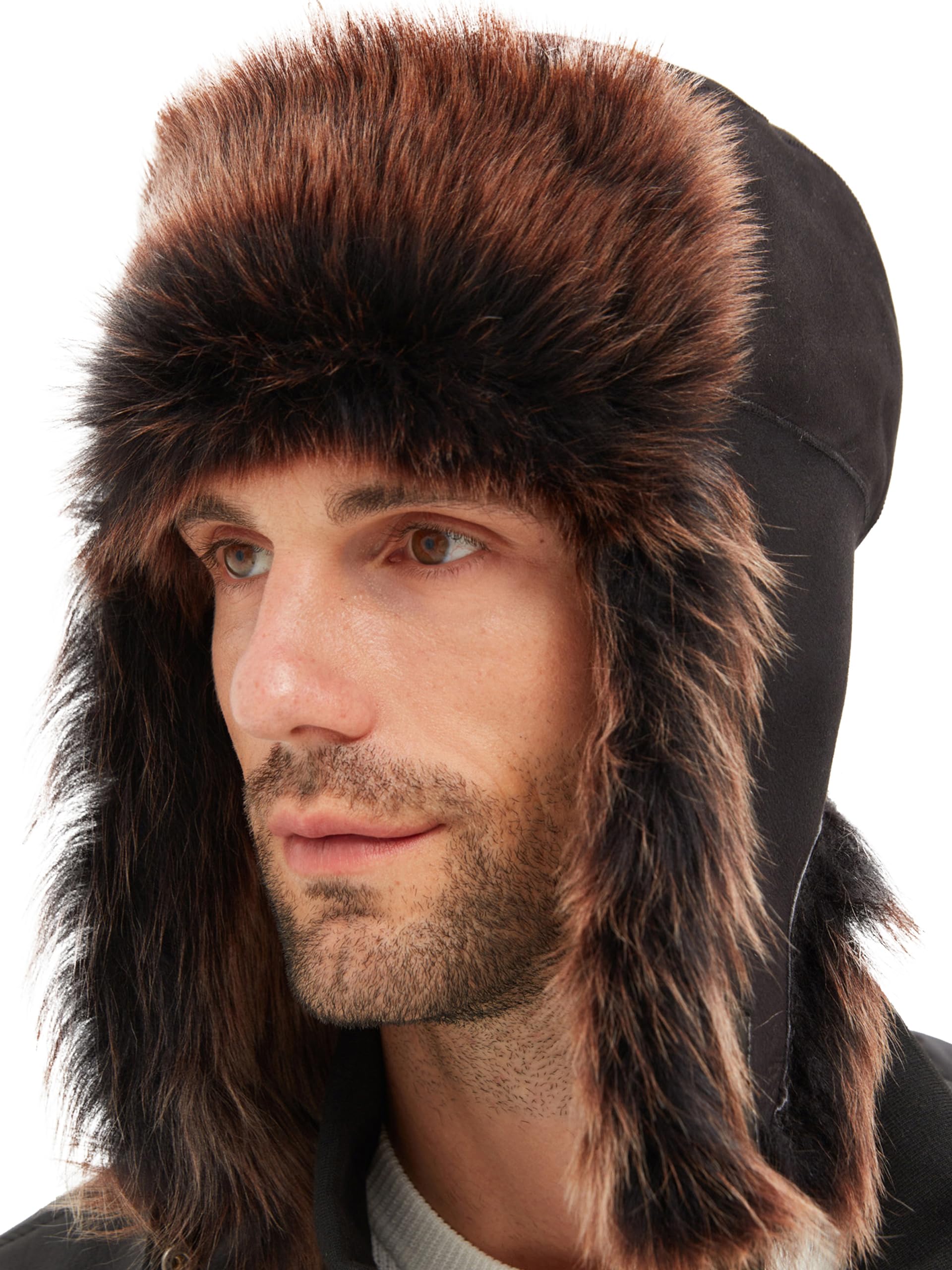 Everest Ultra-Warm Shearling Trapper Hat for Men & Women - Genuine Leather Winter Hat with Ear Flaps - Perfect for Skiing, Snowboarding & Cold Weather Outdoor Activities