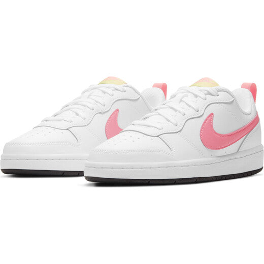 Nike Court Borough Low 2 GS Kids' Sneakers - Sunset Pulse Colorway | Comfortable Casual Shoes for School, Playground & Daily Wear