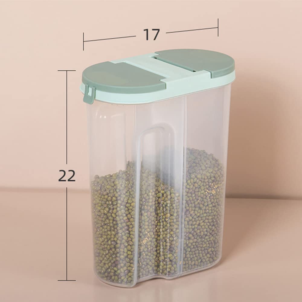 VALINK透明塑料谷物分配器 - 厨房食品储存容器，适用于干粮储存，提升厨房与食品储藏室组织效率，适合家庭与餐厅使用
