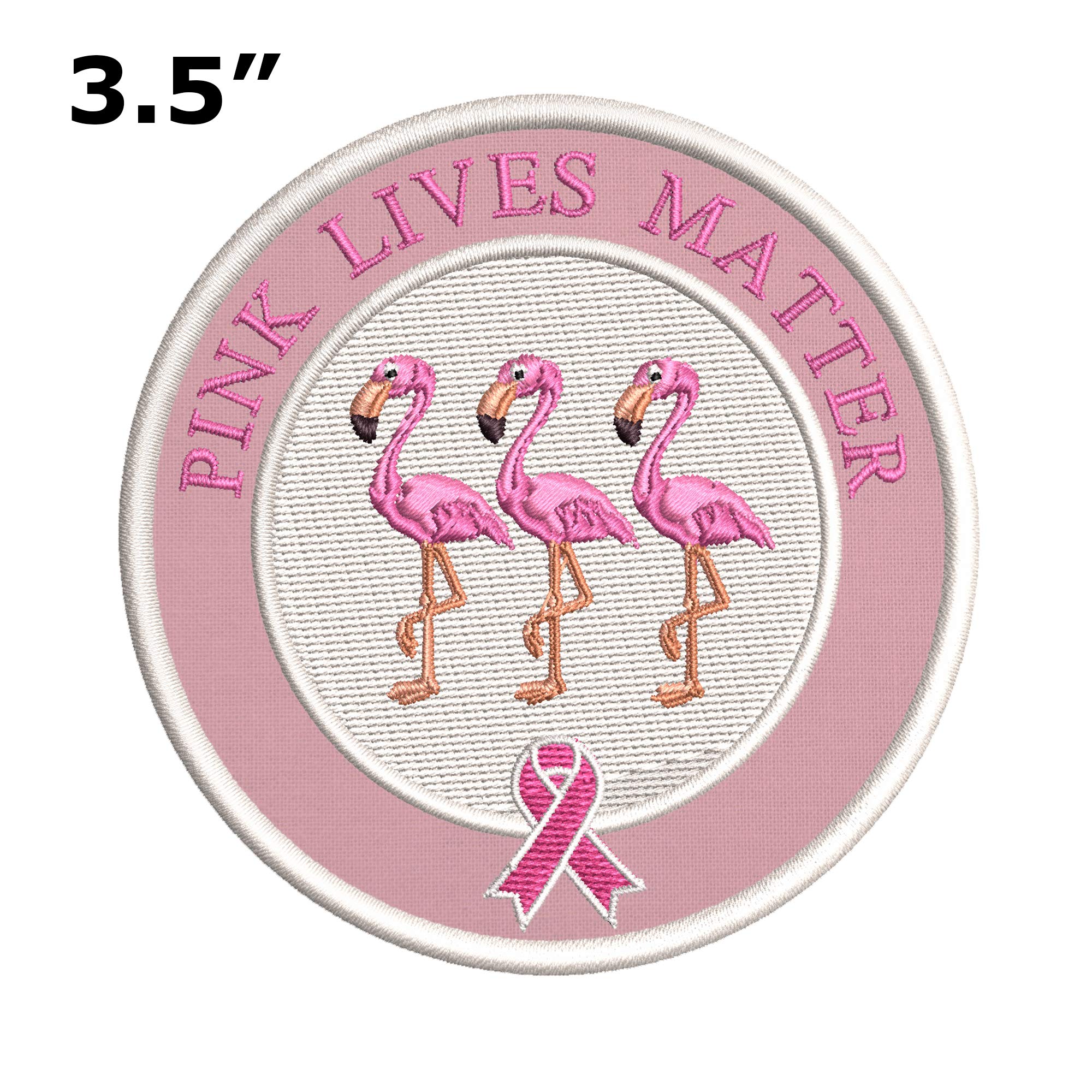 Breast Cancer Awareness Pink Ribbon Flamingo 3.5