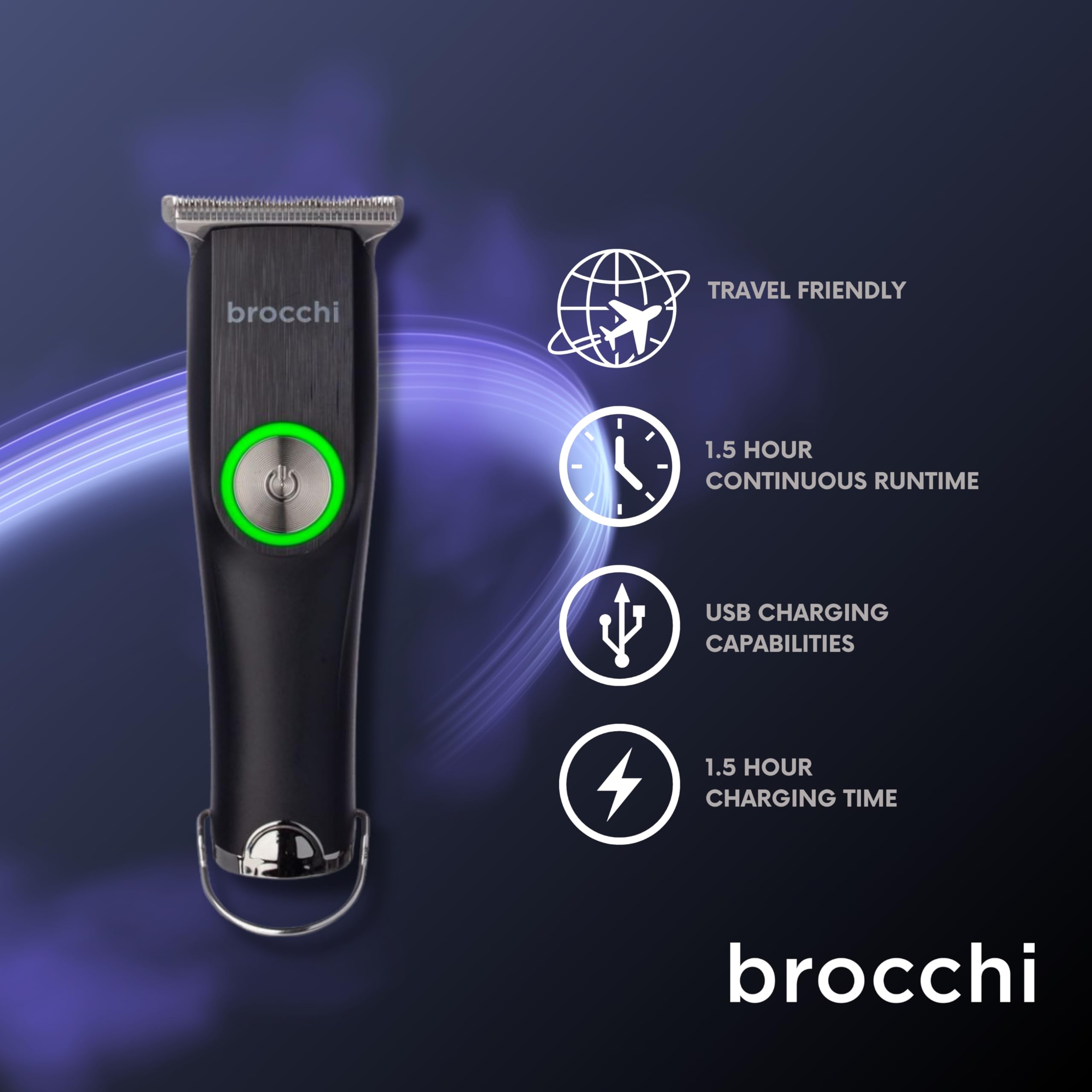 TravelTrim | Portable Precision Facial Trimmer for Men - USB Rechargeable Eyebrow Nose Ear Hair Groomer - Perfect for Travel, Gym & Daily Grooming Routine