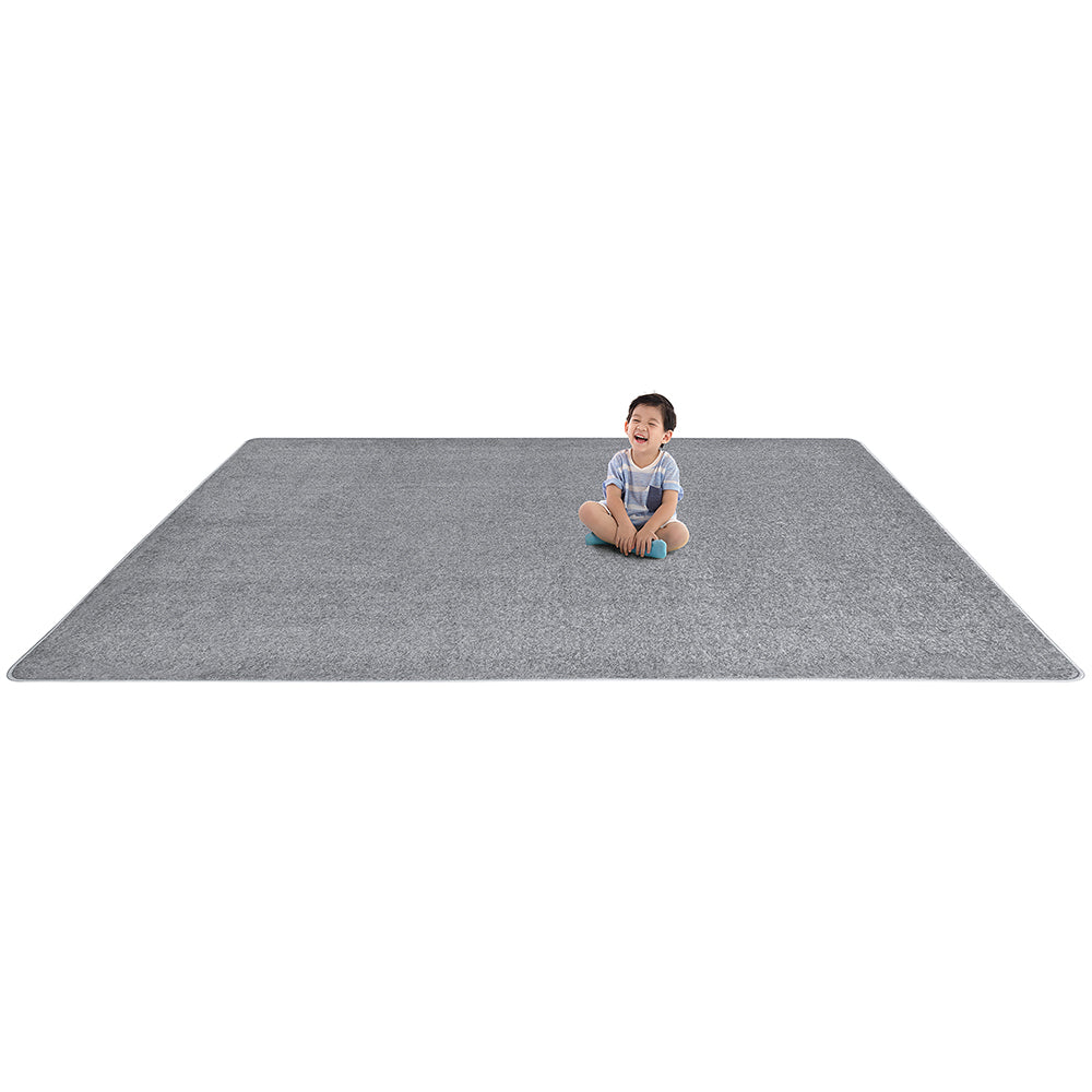 Endurance Rectangular Silver Area Rug - Soft & Durable Living Room Carpet for Home Decor - Perfect for Bedroom, Office, and High-Traffic Areas