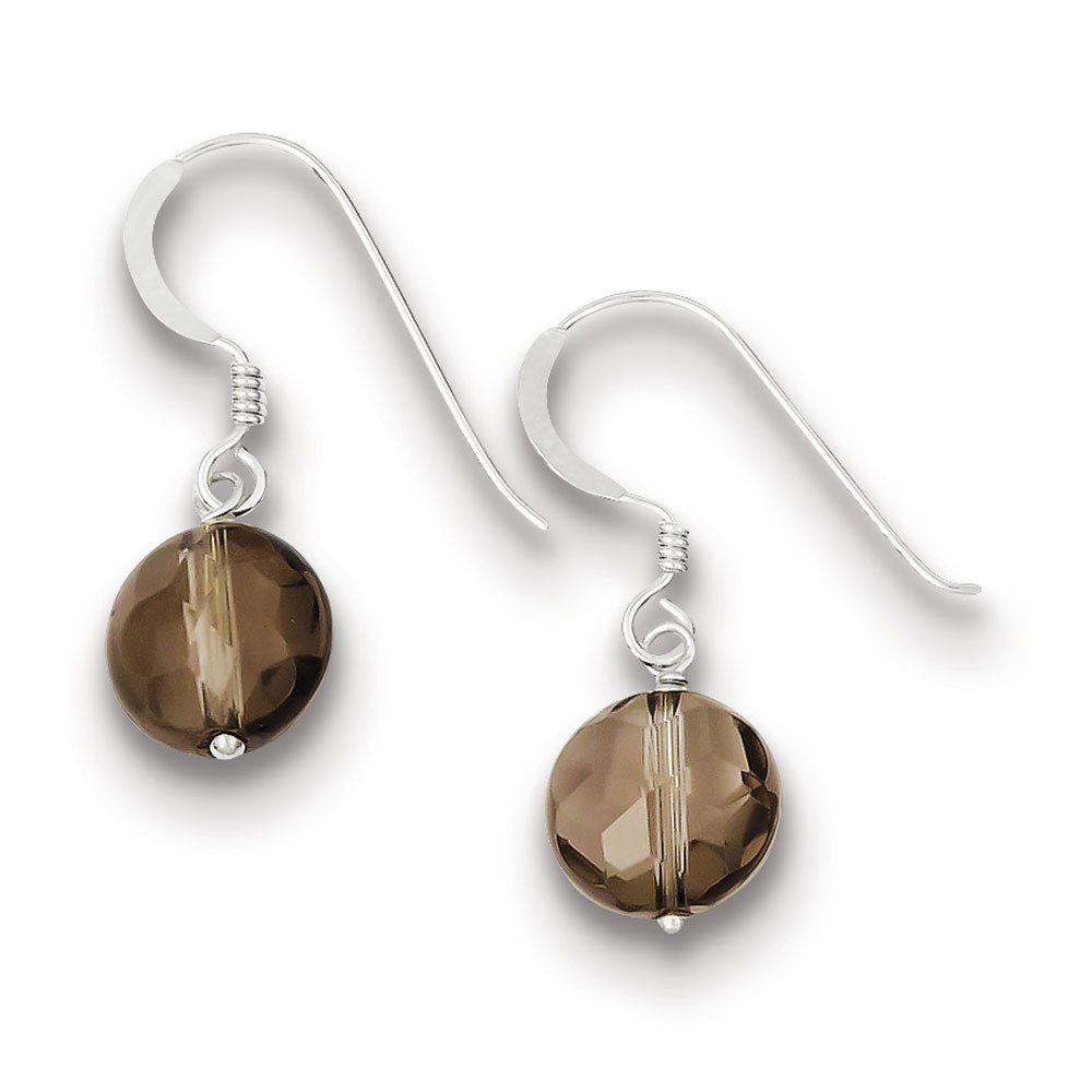 Elegant Sterling Silver Smoky Quartz Earrings for Women | Dainty Dangle Drop Jewelry | Perfect for Weddings, Parties & Everyday Wear
