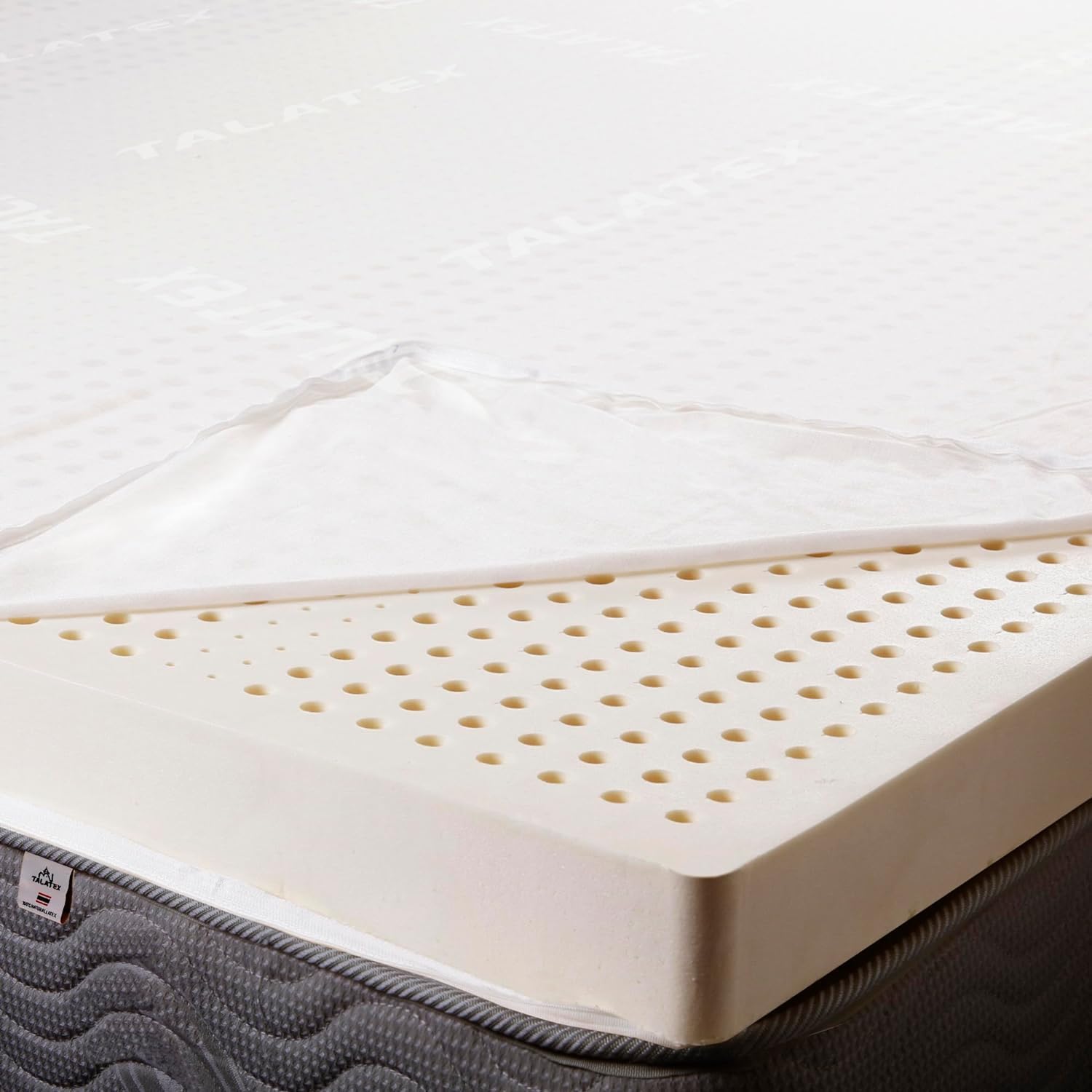 Organic Latex Mattress Topper with Cotton Cover - 3
