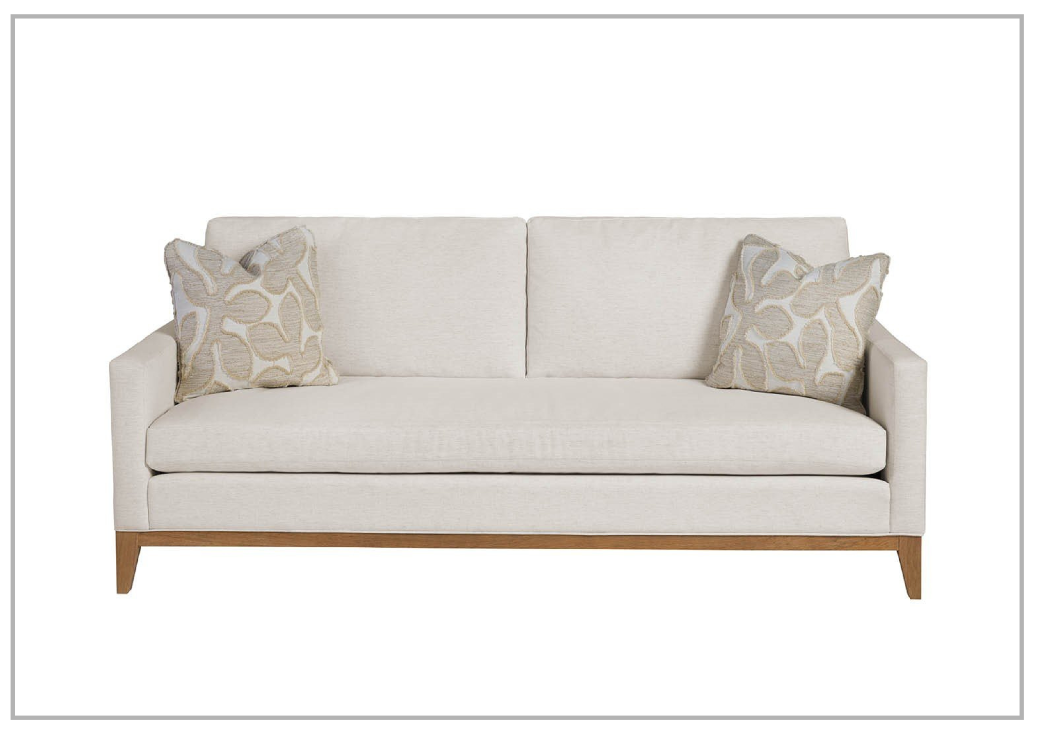 Universal Coastal Fabric Sofa in White - Modern Upholstered Living Room Furniture for Small Spaces, Apartments & Beach Houses