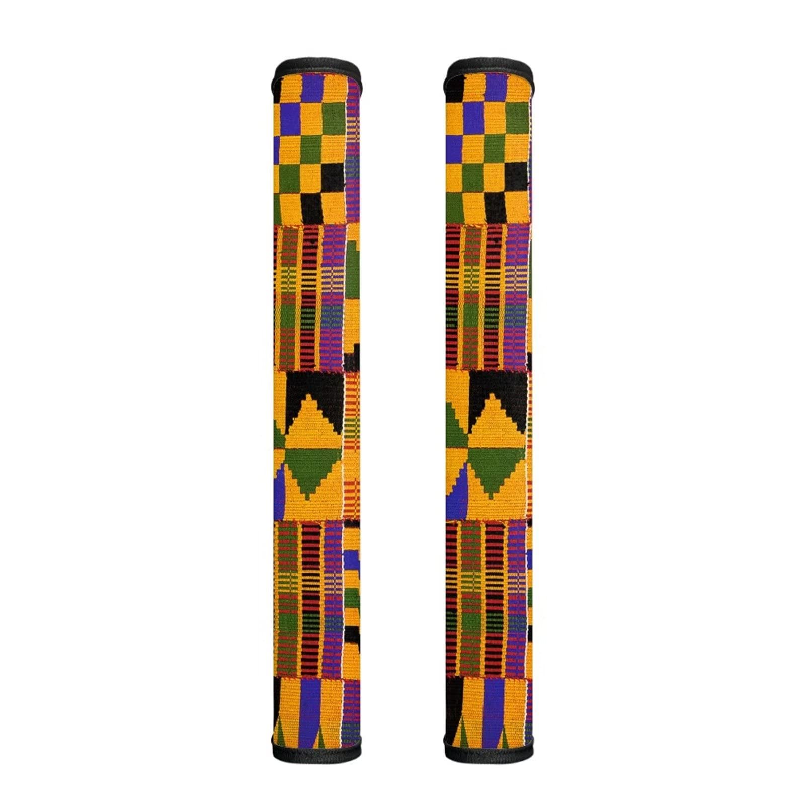 SEANATIVE African Kente Print Refrigerator Handle Covers - Set of 2, Microwave & Dishwasher Armrest Protectors, Ethnic Style Fabric for Kitchen Appliances - Perfect for Home Decor & Cultural Style Kitchens