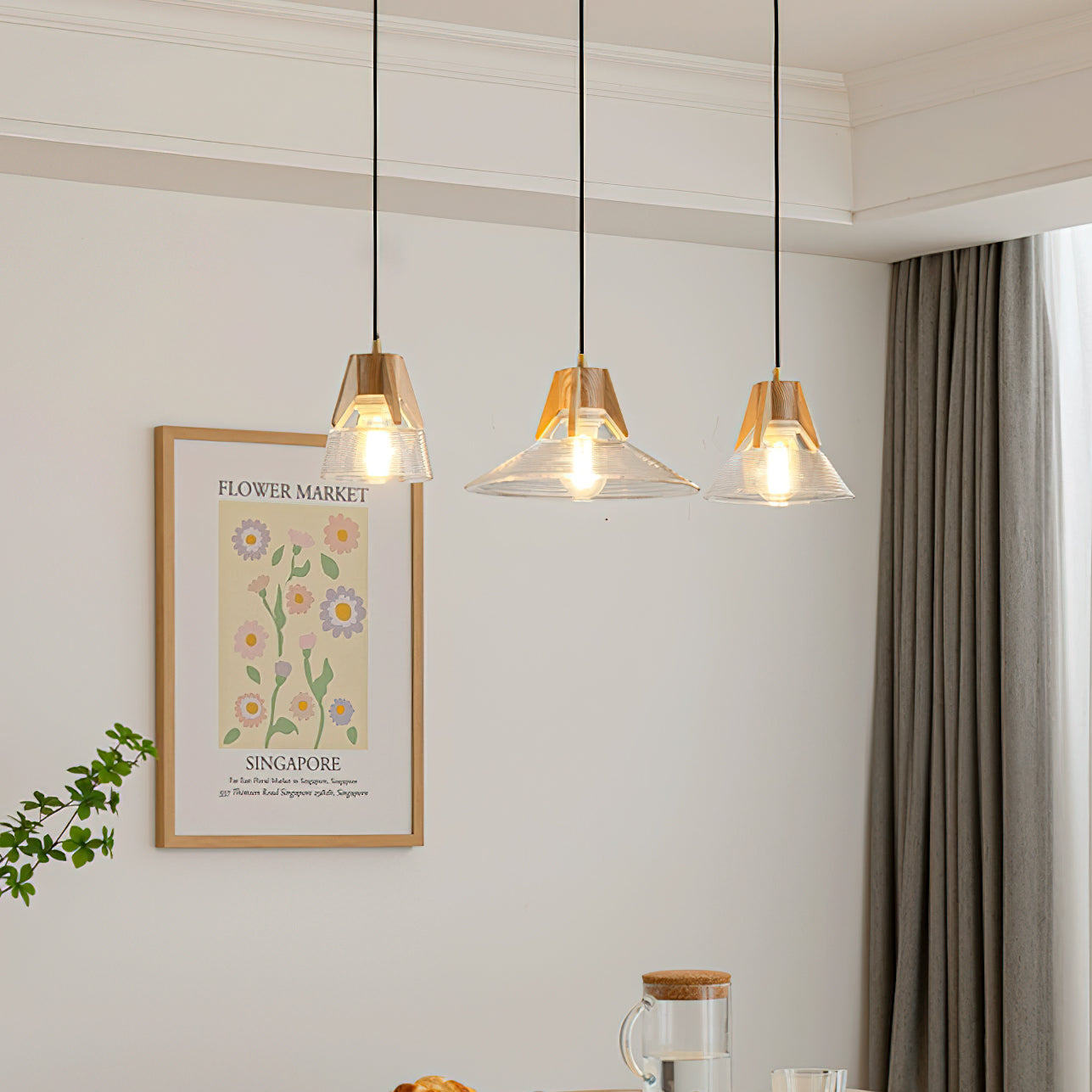 Modern Cone Island Pendant Light - Adjustable Hanging Chandelier for Kitchen Island, Dining Room & Bedroom Lighting - Industrial Farmhouse Decor
