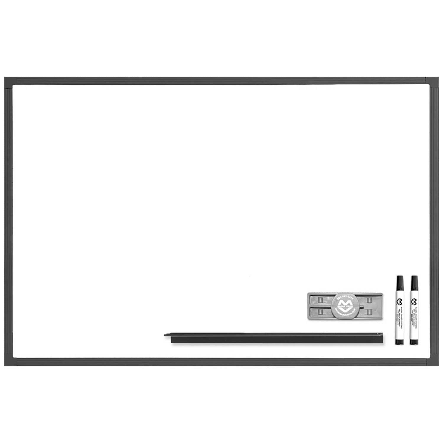 Elite Office Dry Erase Board Kit - 24x36 Inch Whiteboard Set (2 Pack) - Magnetic Wall Mount White Board for Office, Classroom & Home Use