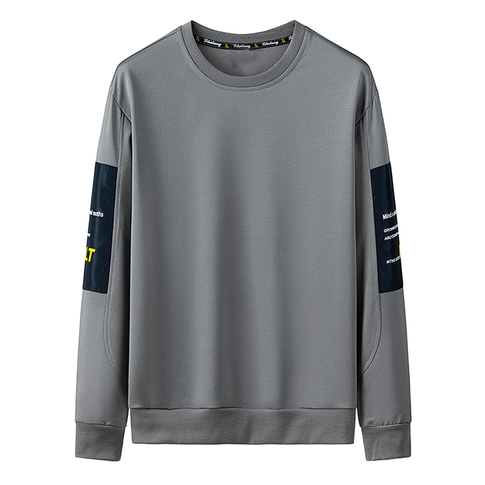 Long Slim Blouse Sleeve Printed Men's Autumn Casual Sweatshirt & Hoodie Set - Cozy Fall Layering for Outdoor Activities and Streetwear Fashion