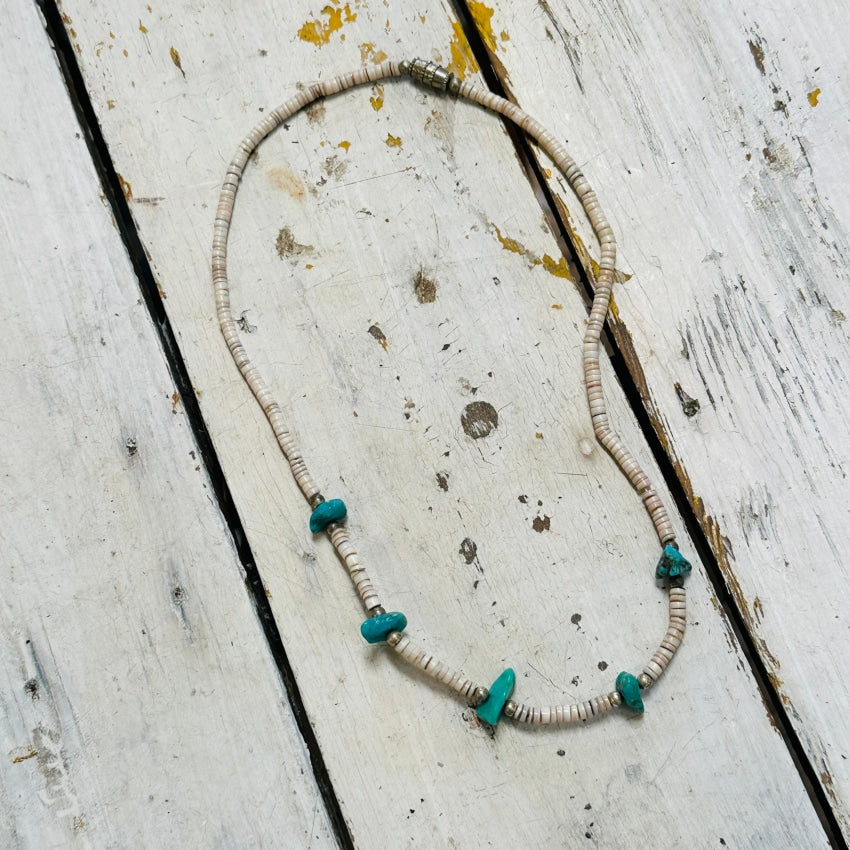Vintage Southwestern Summer Surfer Necklace - Handmade Boho Beach Jewelry for Women | Perfect for Surfing, Music Festivals & Summer Vacations