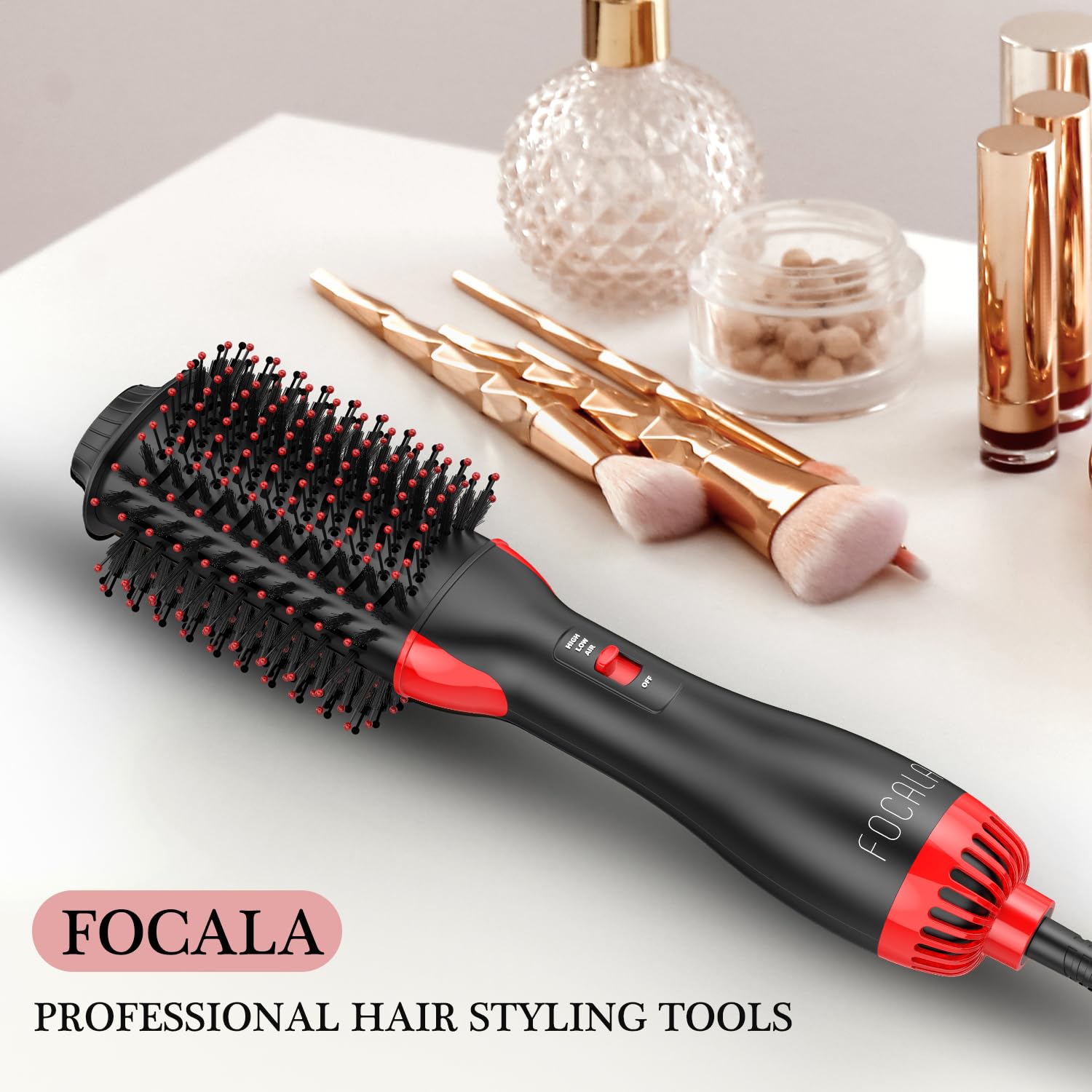 Professional Hair Dryer Brush - 60mm Oval Volumizer for Salon Blowouts at Home