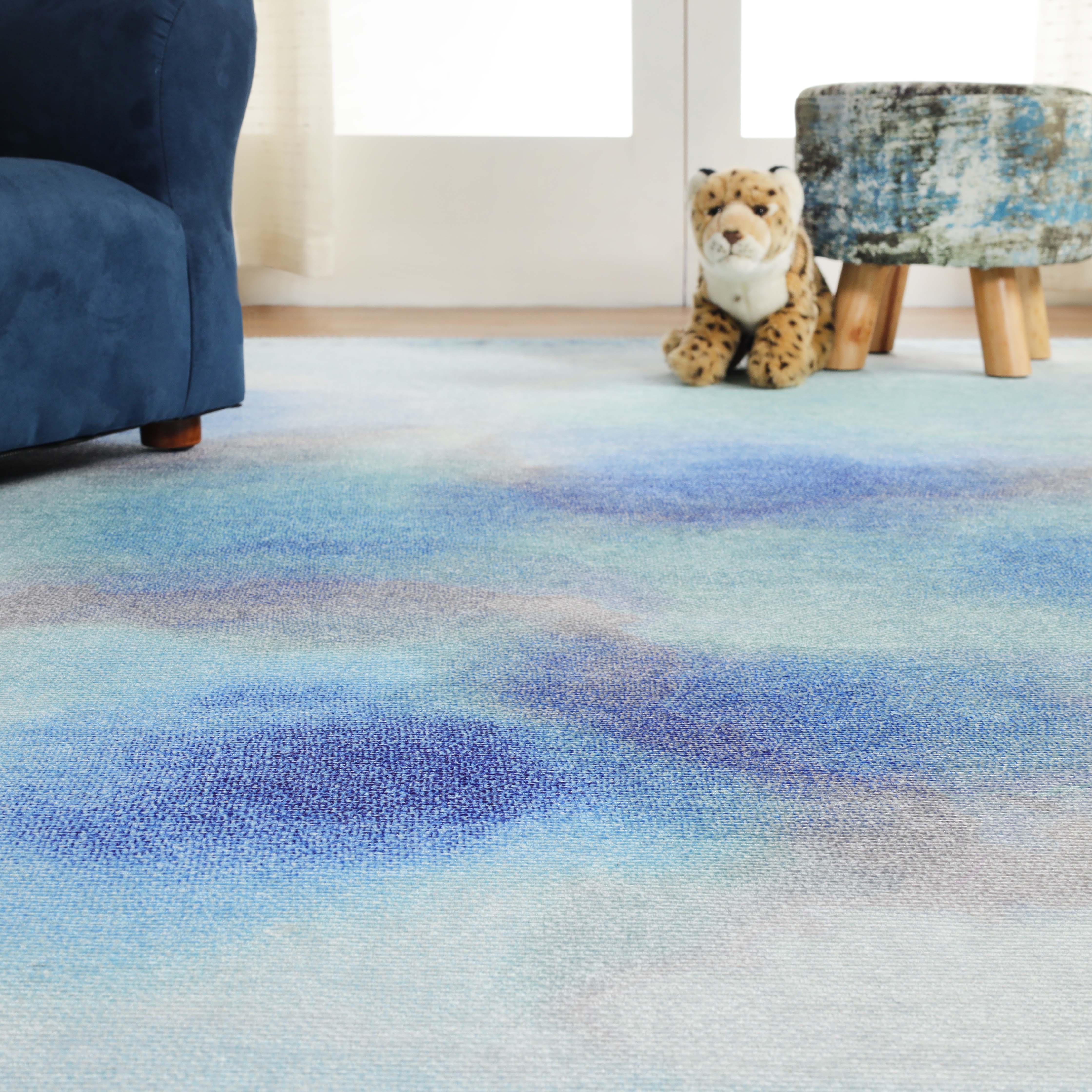 Blossom Kids Non-Slip Area Rug - Colorful Playroom Rug with Anti-Skid Backing for Nursery, Bedroom & Play Areas | Soft Kids Floor Mat for Safety & Style