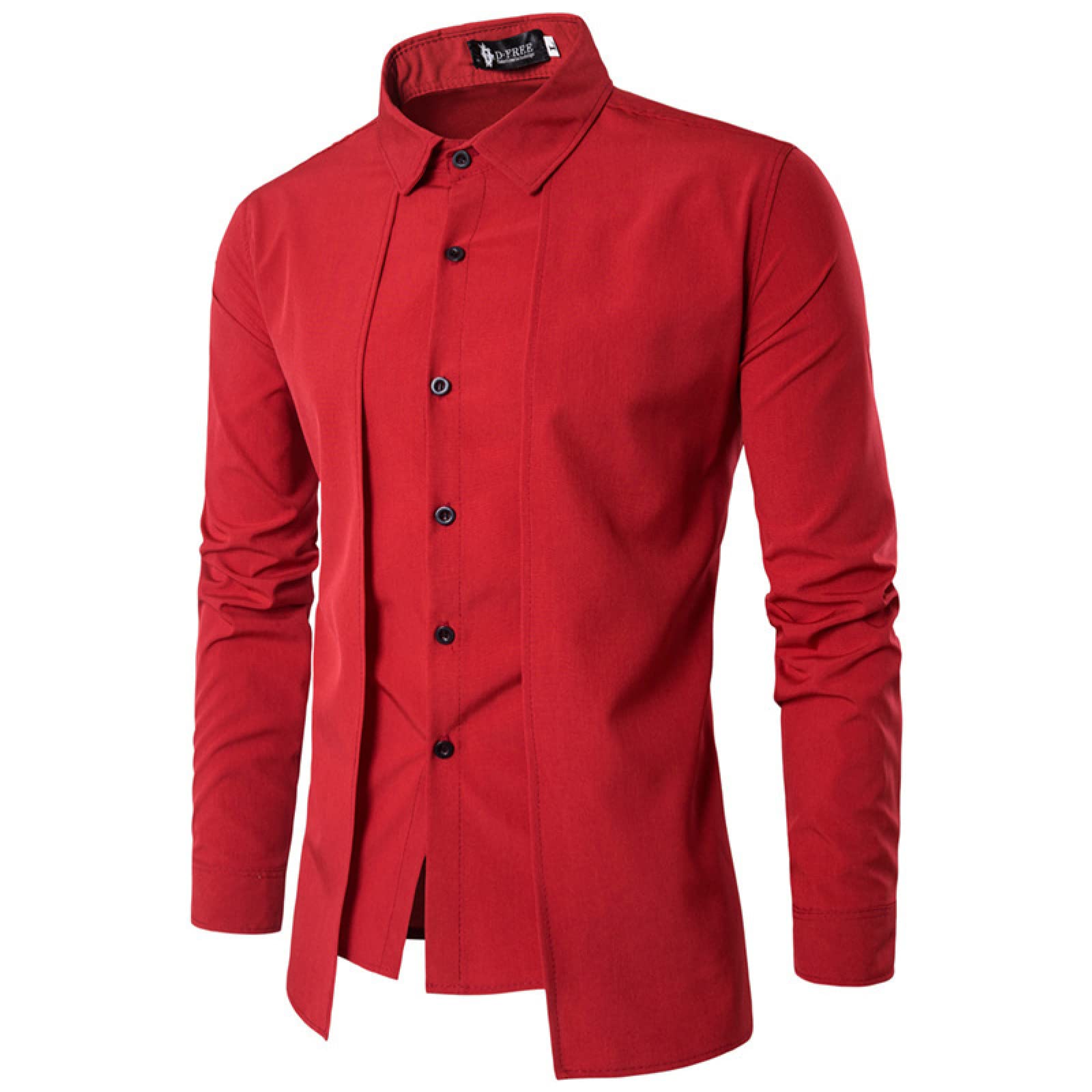 Men's Casual Long Sleeve Shirts - Fashionable Solid Color Button Down Shirts for Everyday Wear | Office, Dating & Outdoor Activities
