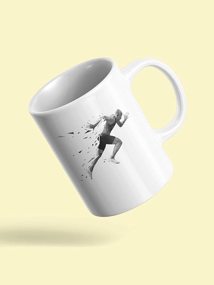 Smartprints Black Running Man Silhouette Coffee Mug - 11oz Ceramic Travel Cup for Runners & Athletes - Perfect Gift for Marathon, 5K, Triathlon Enthusiasts - Dishwasher & Microwave Safe