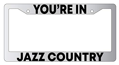 Jazz Country Chrome Plastic License Plate Frame - Durable & Stylish Car Accessory for Music Lovers | Perfect for Cars, Trucks & Motorcycles