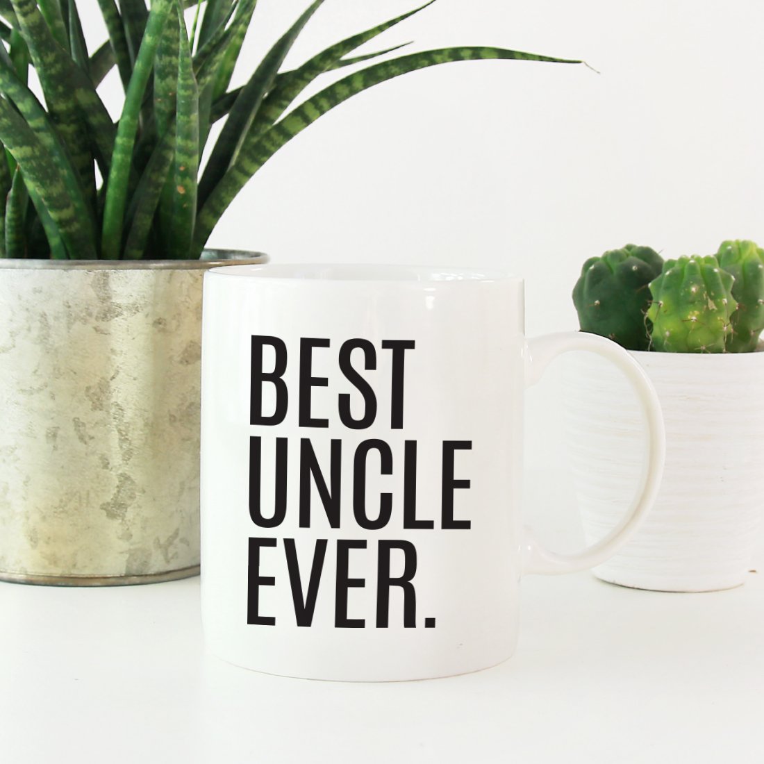 Best Uncle Ever 11oz Coffee Mug - Andaz Press Ceramic Cup for Birthday Gifts, 1-Pack - Perfect for Coffee, Tea & Hot Drinks at Home or Office