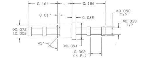 10-503-1-05 Non-Insulated Feed Thru Terminal - Pack of 25 - High Quality Electrical Connectors for Automotive, Marine & Industrial Wiring Applications