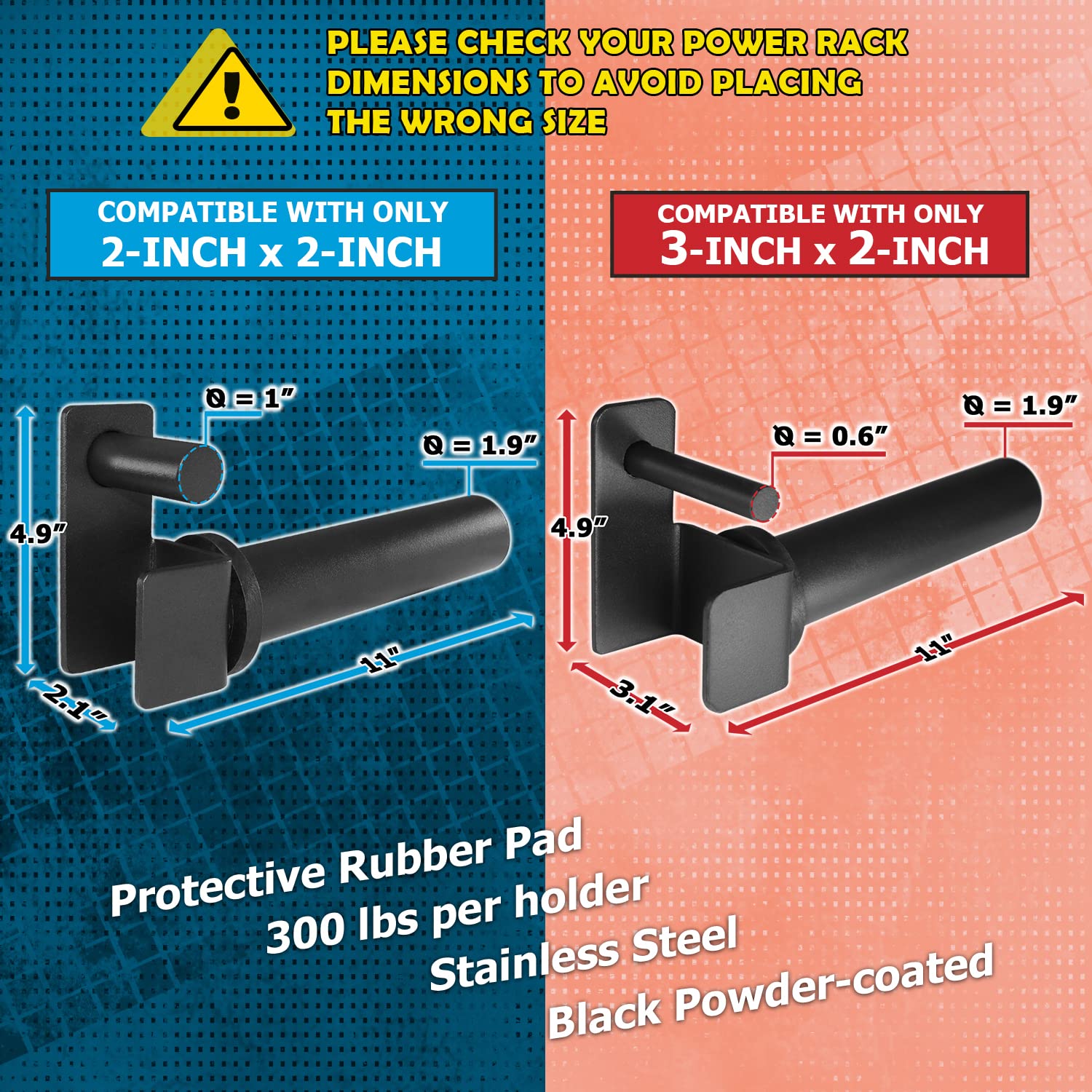 A2ZCARE Olympic Weight Plate Holder - 2 Inch Power Rack Attachment for Gym Equipment - Secure Weight Plate Storage Organizer - Perfect for Home Gym & Commercial Fitness Centers