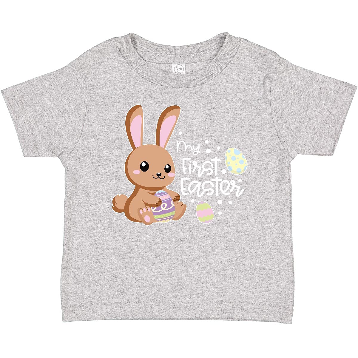 My 1st Easter Baby T-Shirt with Cute Brown Bunny & Easter Eggs - Adorable Easter Outfit for Infants & Toddlers - Perfect for Easter Photos, Egg Hunts & Family Celebrations