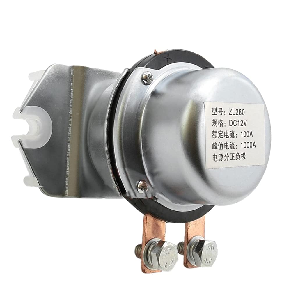 100A Heavy Duty Automotive Starter Relay Battery Disconnect Isolator Switch Solenoid for Car, Truck, RV - Waterproof & High Performance - Perfect for Vehicle Maintenance, Emergency Power Cutoff & Off-Road Use