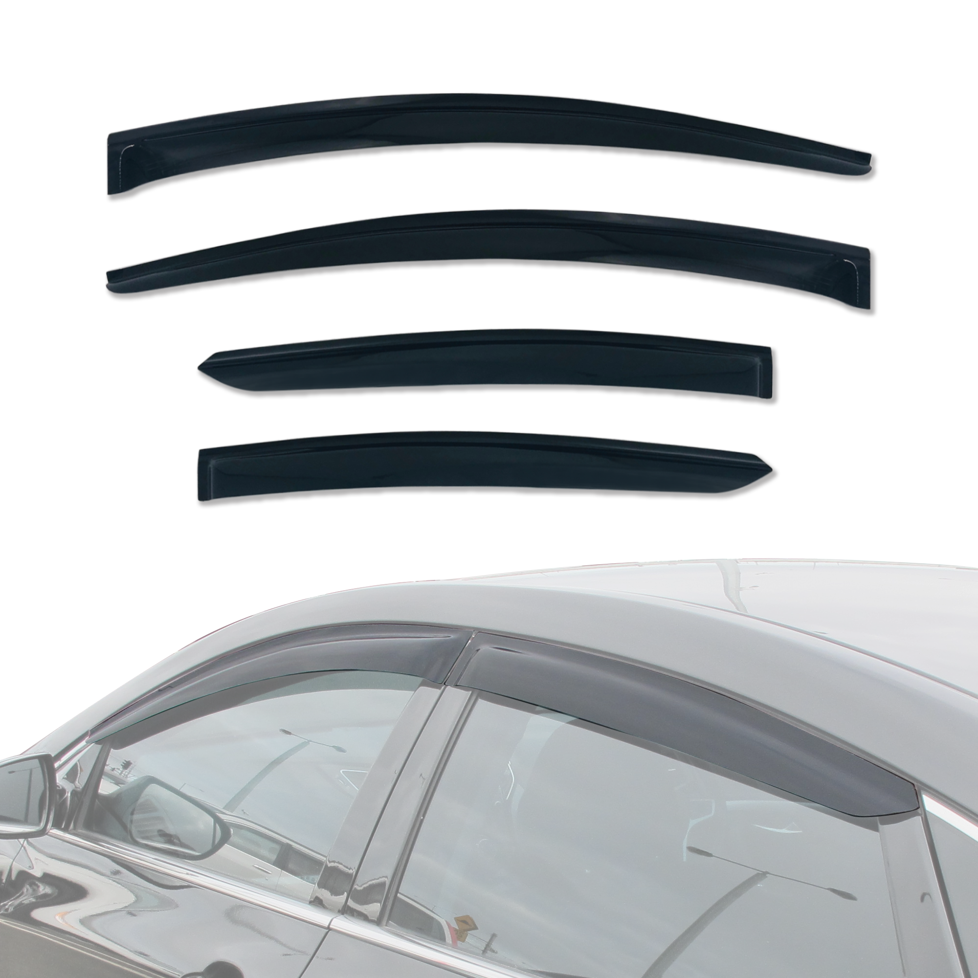 Weather Shields for Hyundai I40 VF Series Sedan 2011-2019 | Rain Guards & Window Deflectors | Perfect for All-Weather Protection & Noise Reduction While Driving