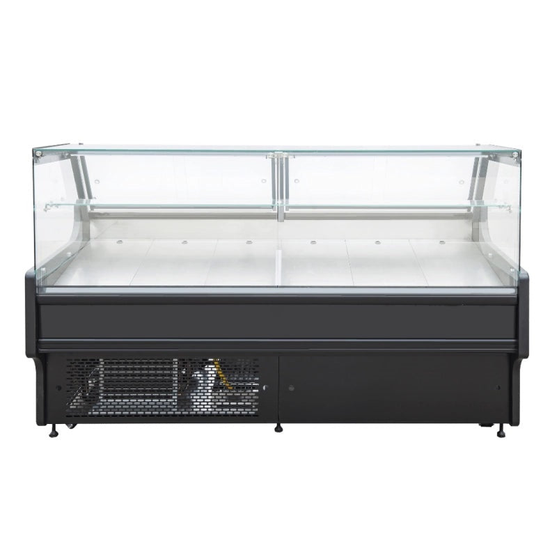 1.5 Meter Deli Showcase Glass Display Case - Commercial Refrigerated Food Display for Bakery, Deli, and Supermarket Use