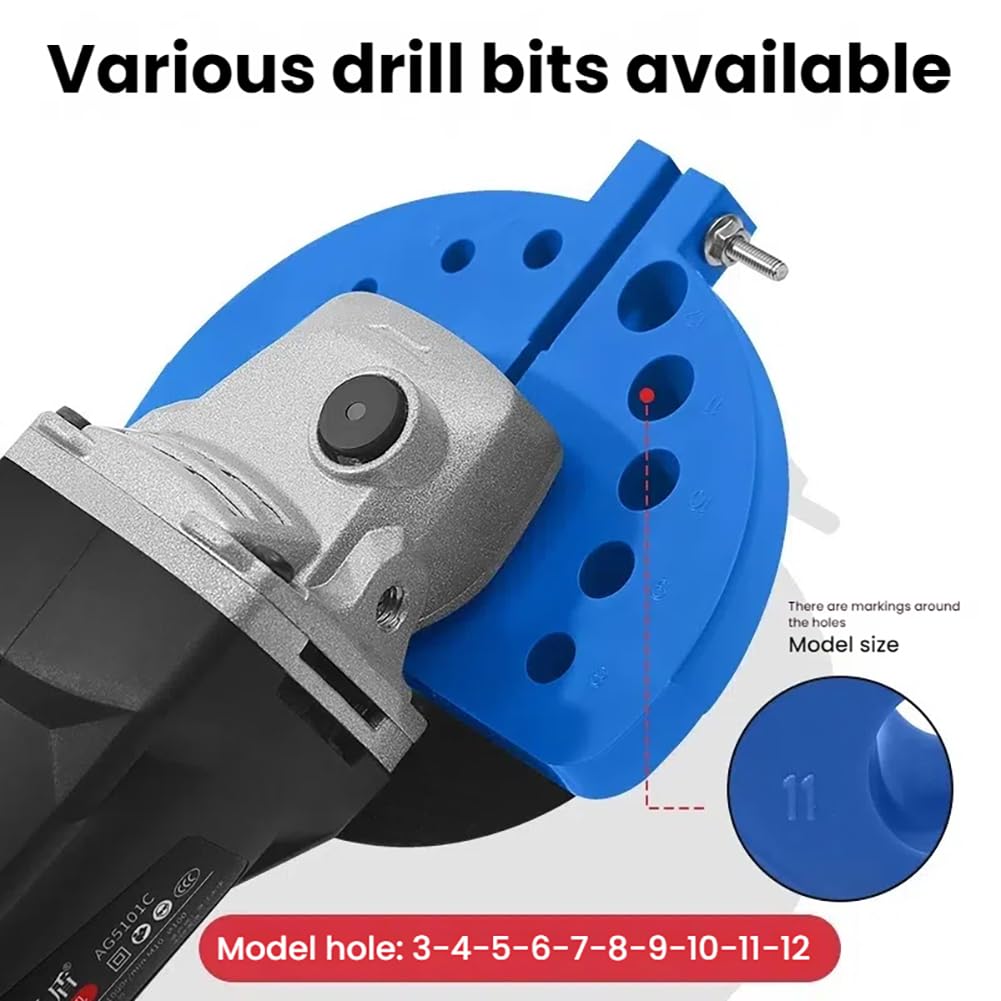 Premium Drill Bit Sharpener for All Bits - Universal Drill Bit Grinding Attachment | Power Drill Bit Sharpener Tool | Multi-Spec Grinding for Various Drill Sizes | Heavy-Duty Angle Grinder Accessory (Blue) - Perfect for DIY Projects, Metalworking & Woodworking