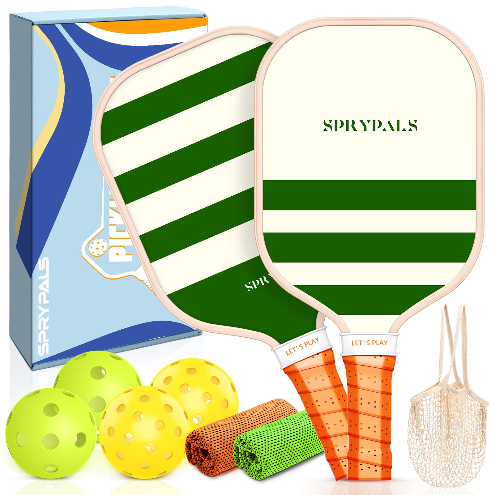USAPA Approved Pickleball Paddles Set - Premium Graphite Pickleball Paddle with 4 Balls & Carry Bag - Perfect for Beginners, Intermediate & Pro Players - Great for Outdoor Games, Tournaments & Family Fun