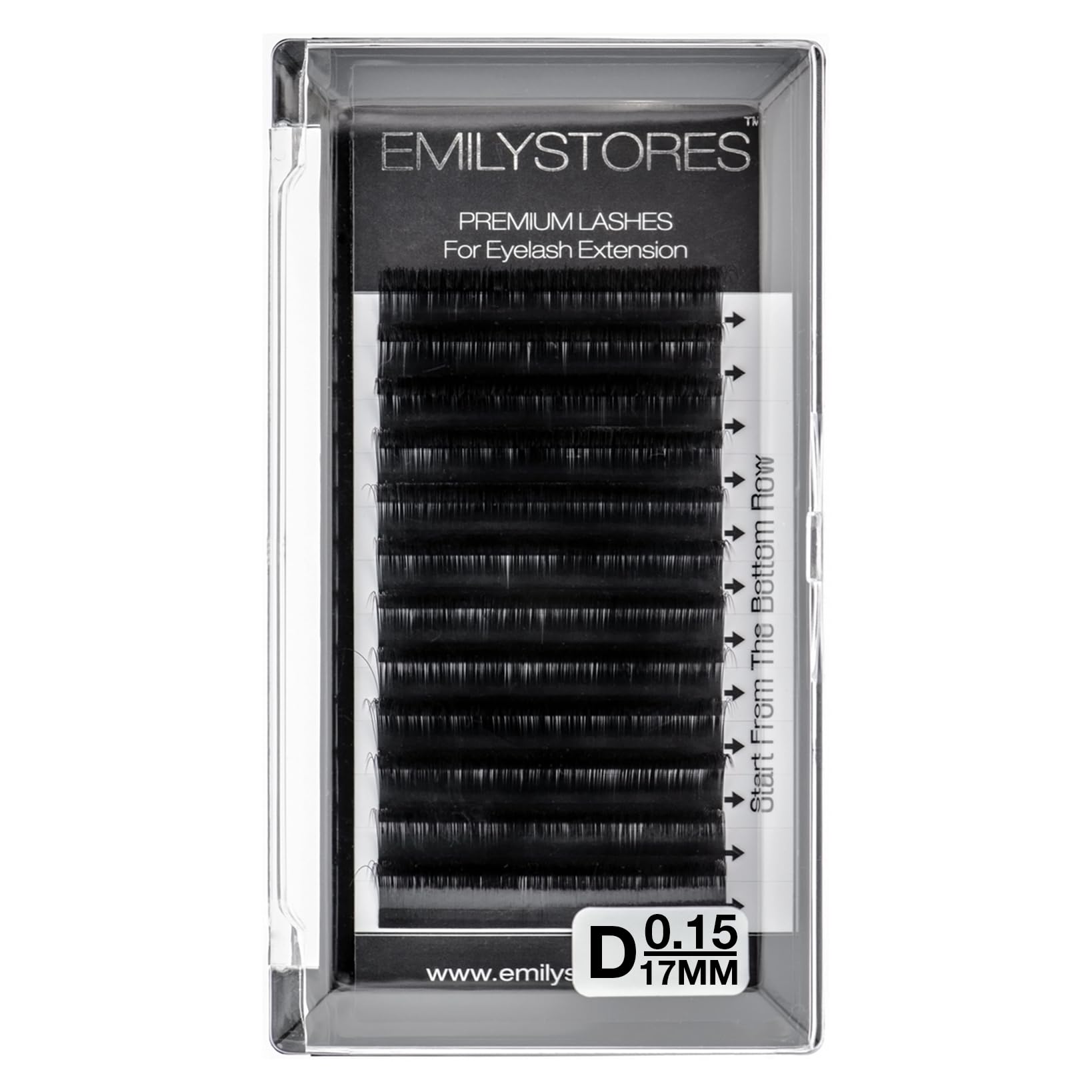 0.15mm D Curl 17mm Volume Eyelash Extensions - Individual Lashes for Professional Lash Extensions | Perfect for Bridal, Party & Everyday Glam Looks